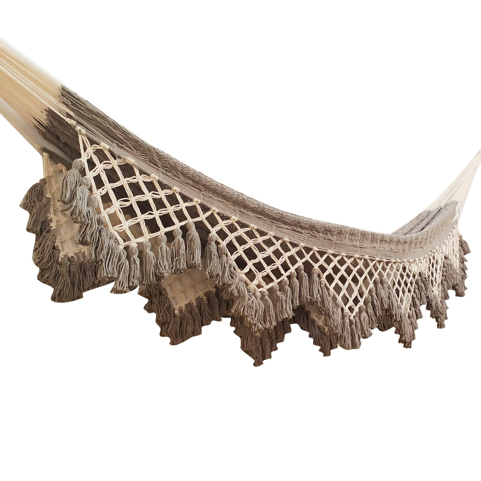 Hamaca Marquesa con Macramé Grises Estándar