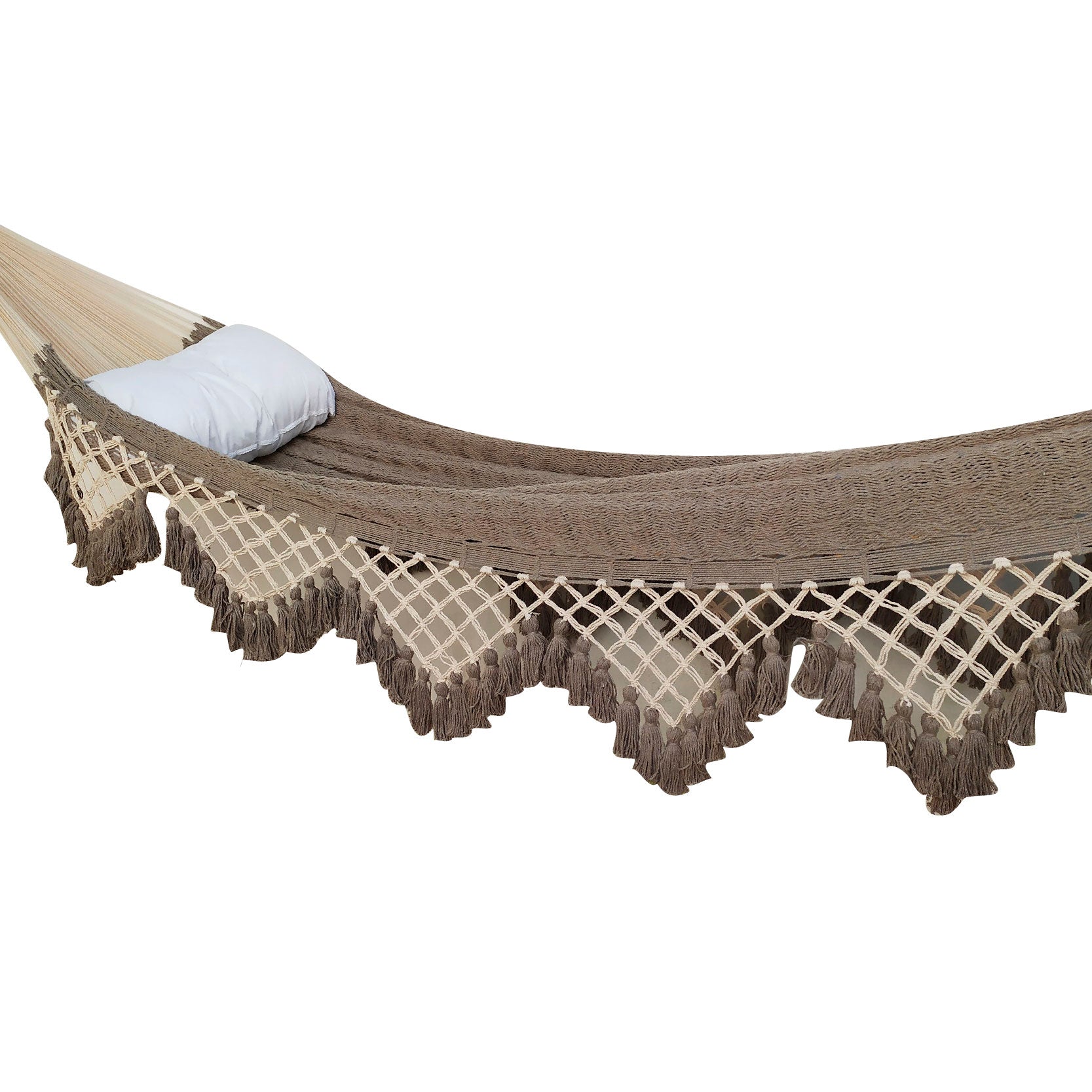 Hamaca Marquesa con Macramé Grises Estándar