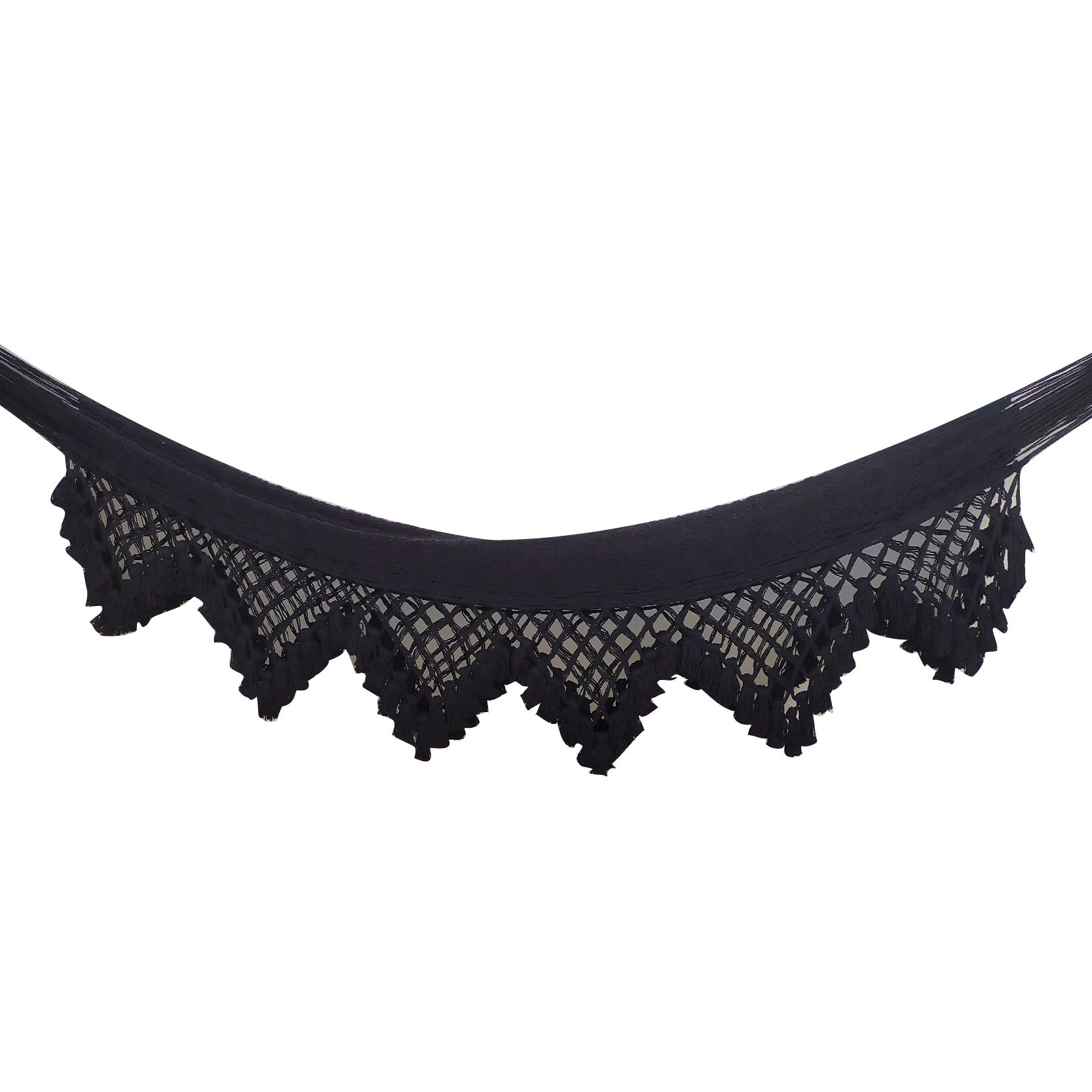 Hamaca Marquesa con Macramé Negra Estándar