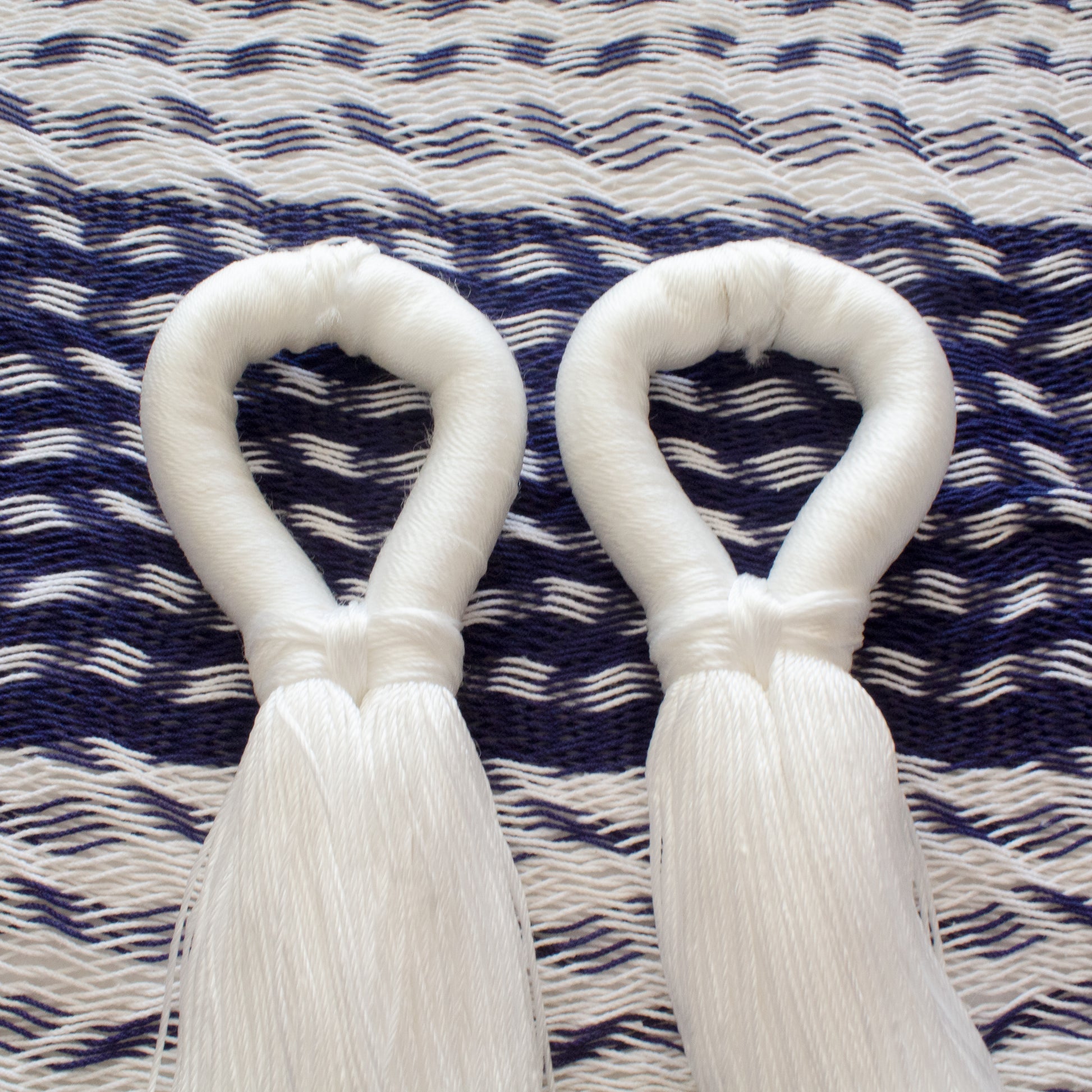 Hamaca Tradicional de Algodón Azul marino-Blanco King Size