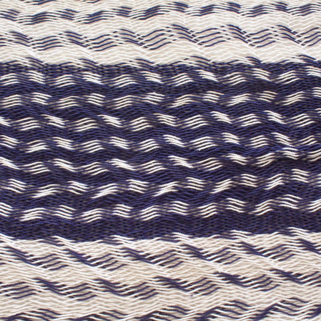 Hamaca Tradicional de Algodón Azul marino-Blanco King Size