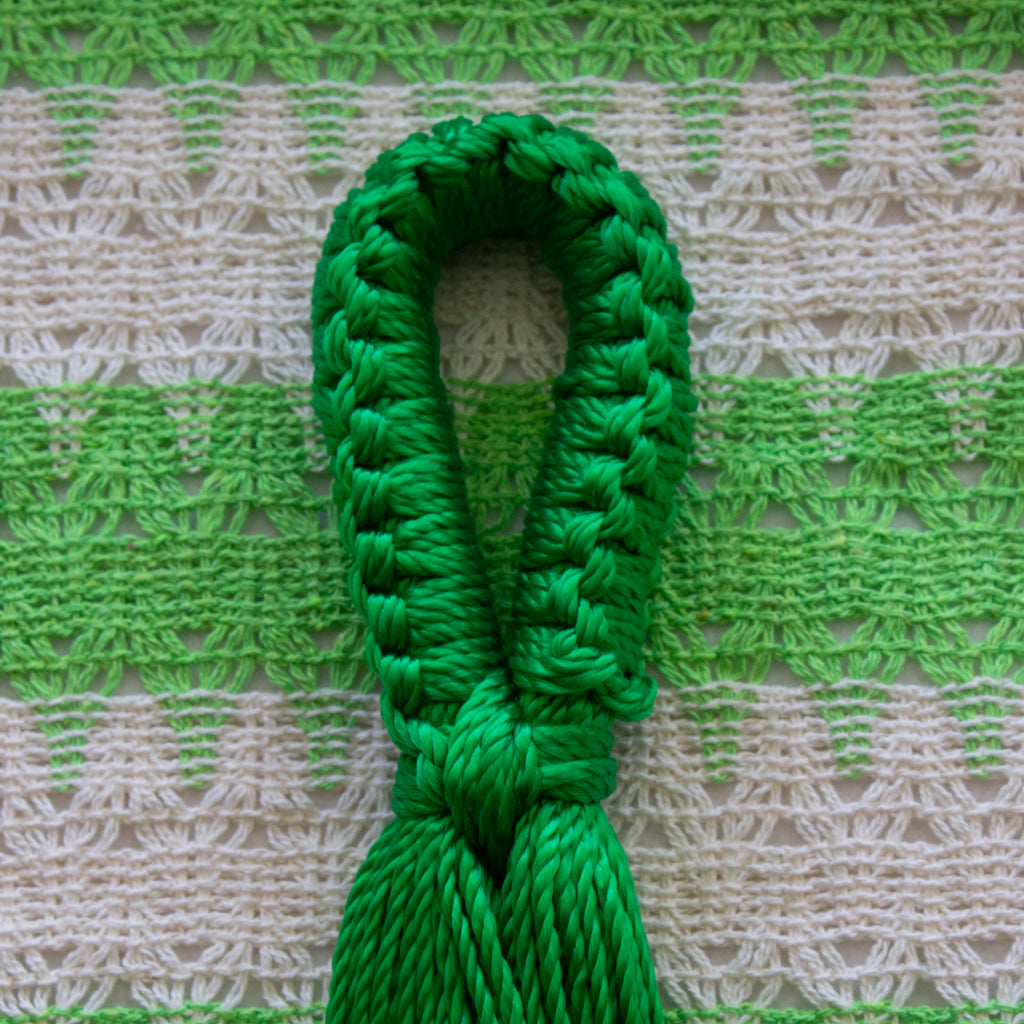 Hamaca de Tela Algodón Verde Limón-Natural Estándar