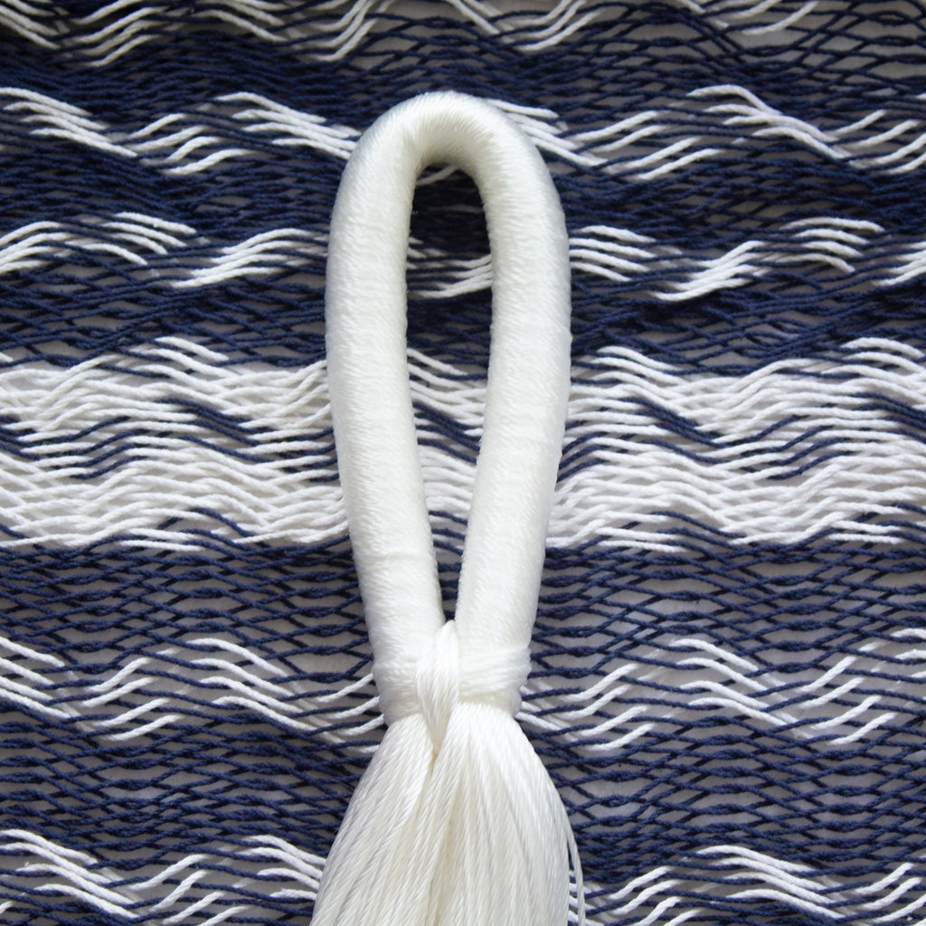 Hamaca Tradicional Matrimonial Algodón Azul eléctrico-Blanco