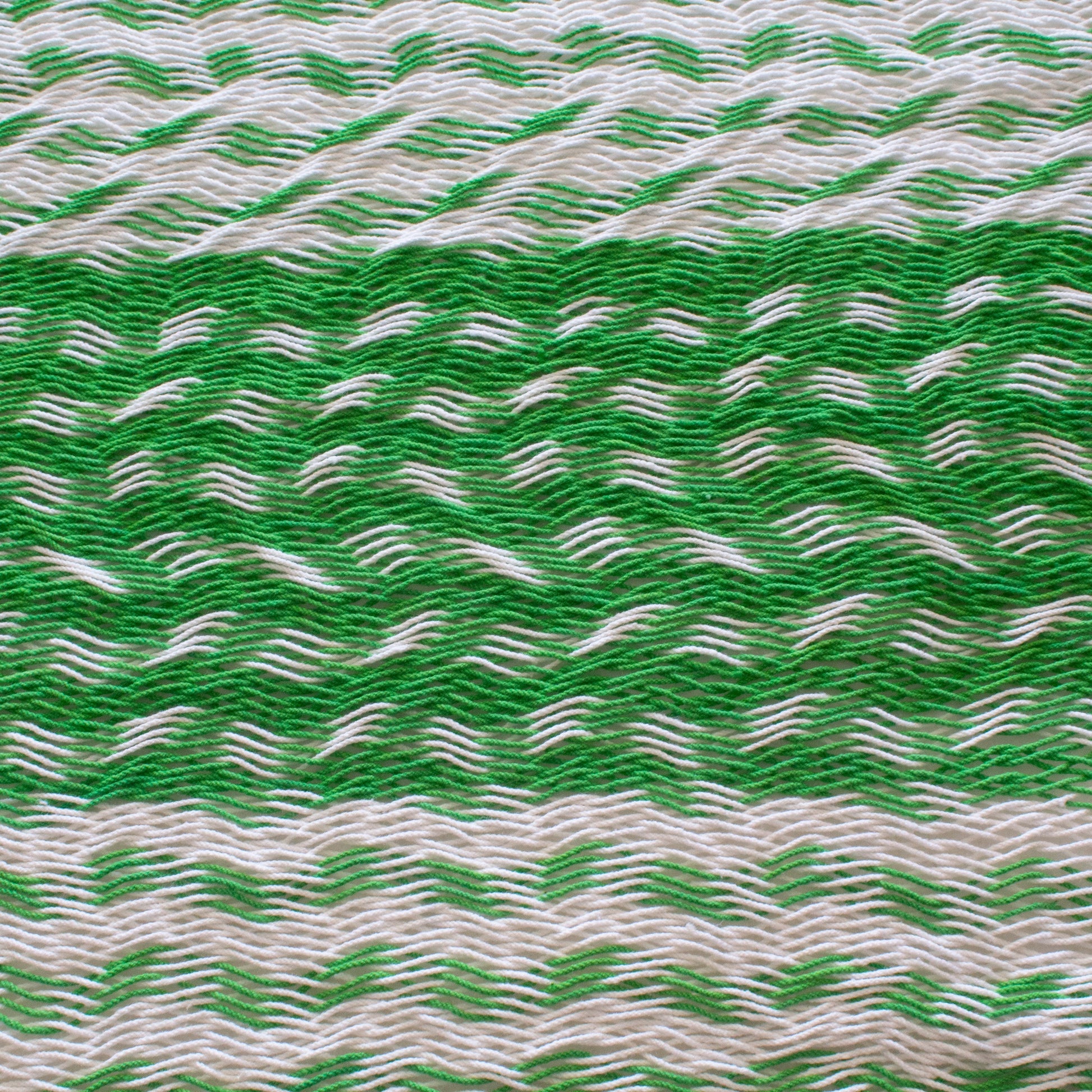 Hamaca Tradicional Matrimonial de Algodón Verde con Blanco