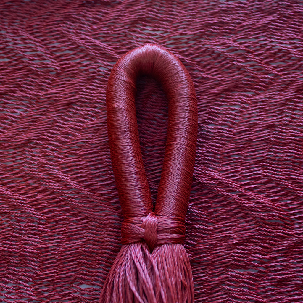 Hamaca Tradicional Matrimonial de Nylon Rojo Vino