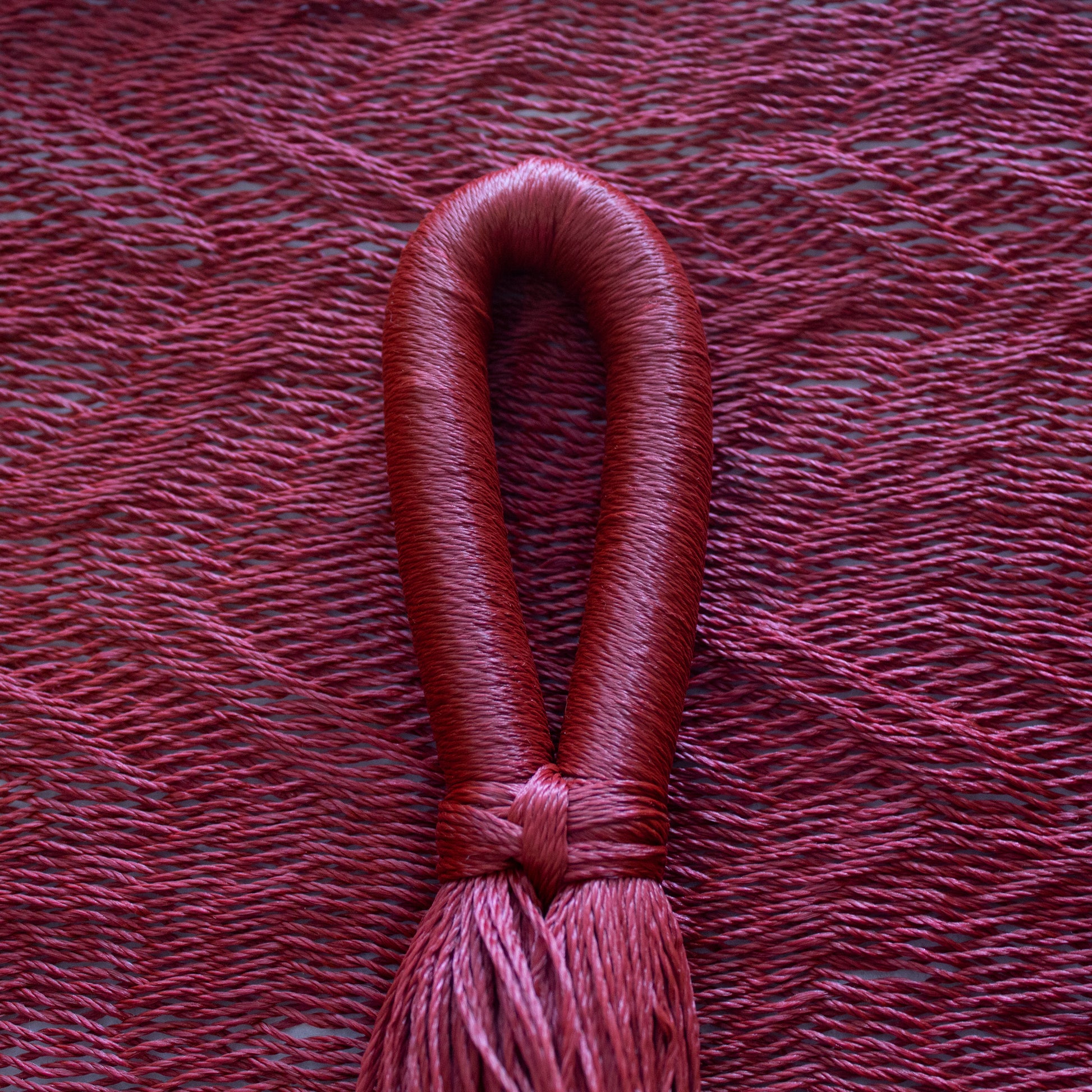 Hamaca Tradicional Matrimonial de Nylon Rojo Vino