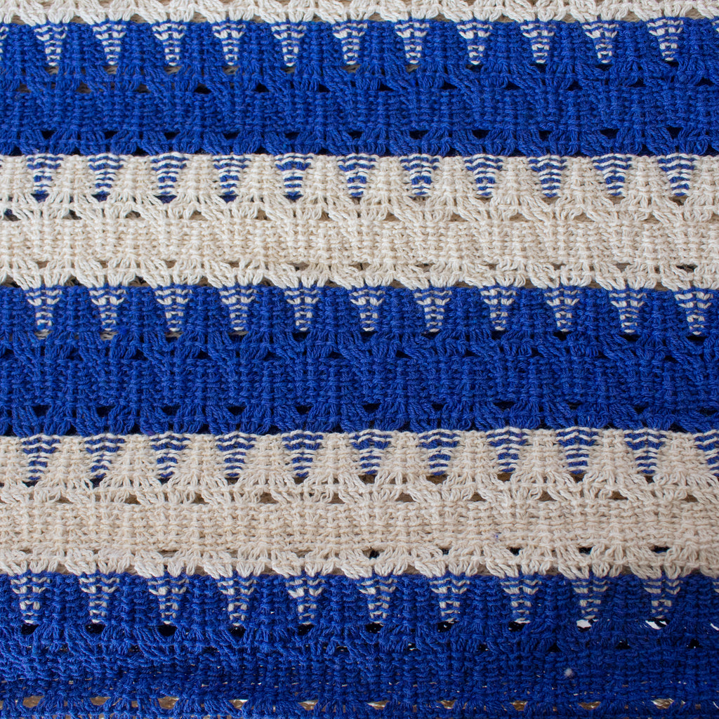 Hamaca de Tela Algodón Azul Eléctrico-Natural Estándar