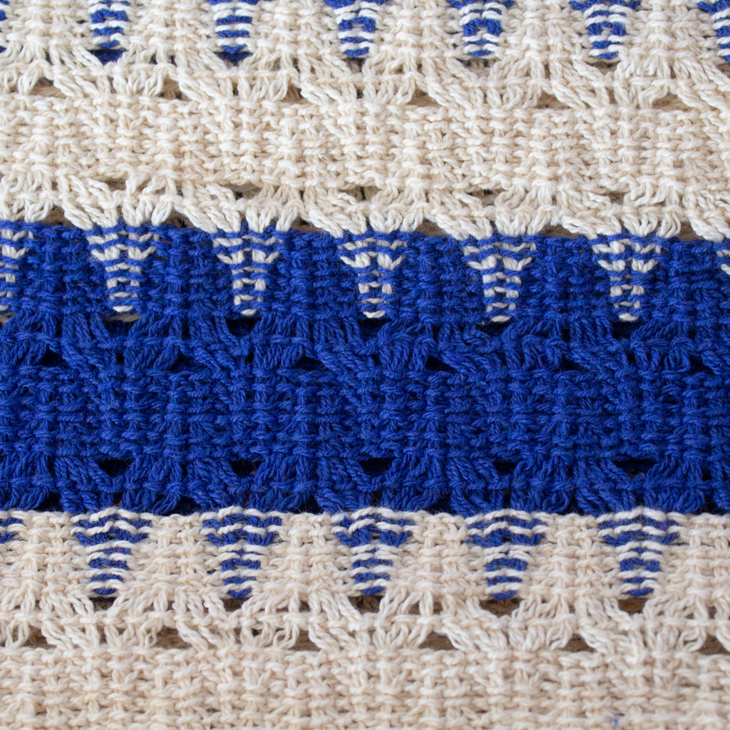 Hamaca de Tela Algodón Azul Eléctrico-Natural Estándar