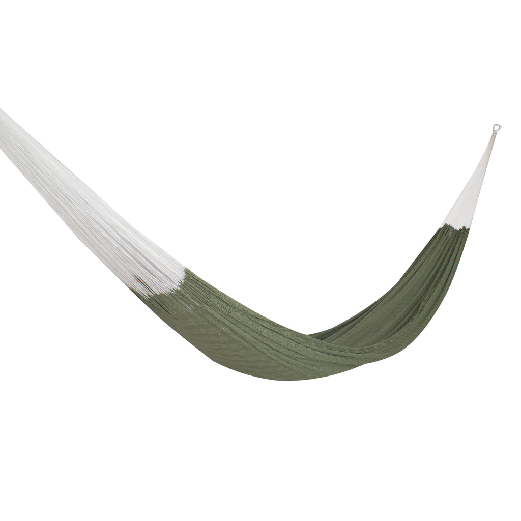 Hamaca Tradicional Algodón Premium King Verde Olivo