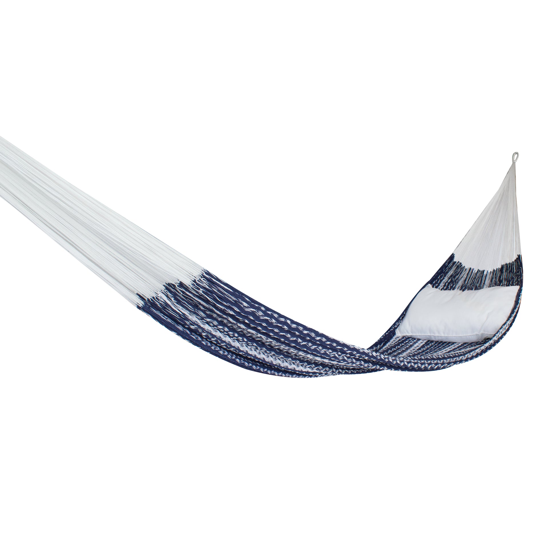 Hamaca Tradicional Matrimonial Algodón Azul eléctrico-Blanco