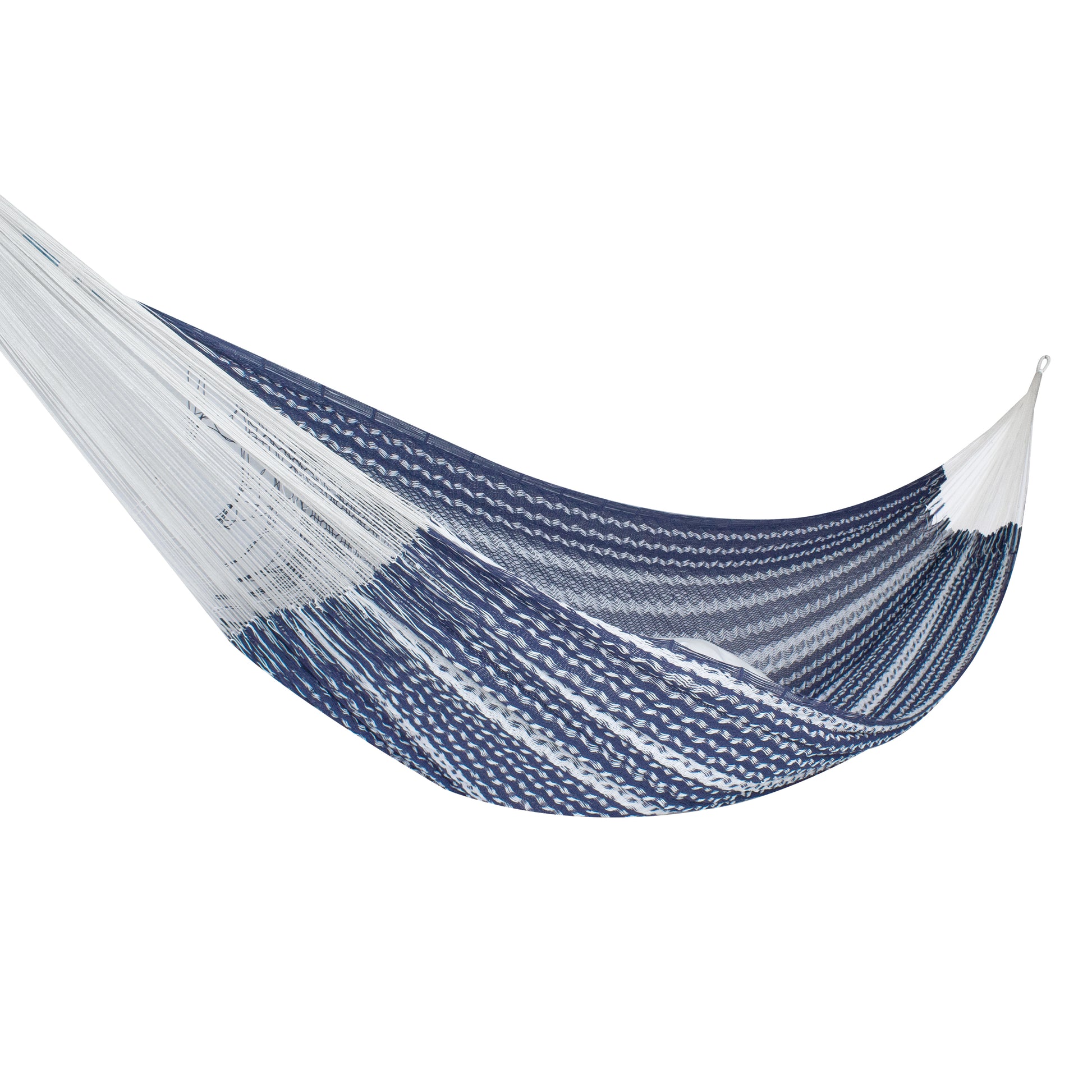 Hamaca Tradicional Matrimonial Algodón Azul eléctrico-Blanco