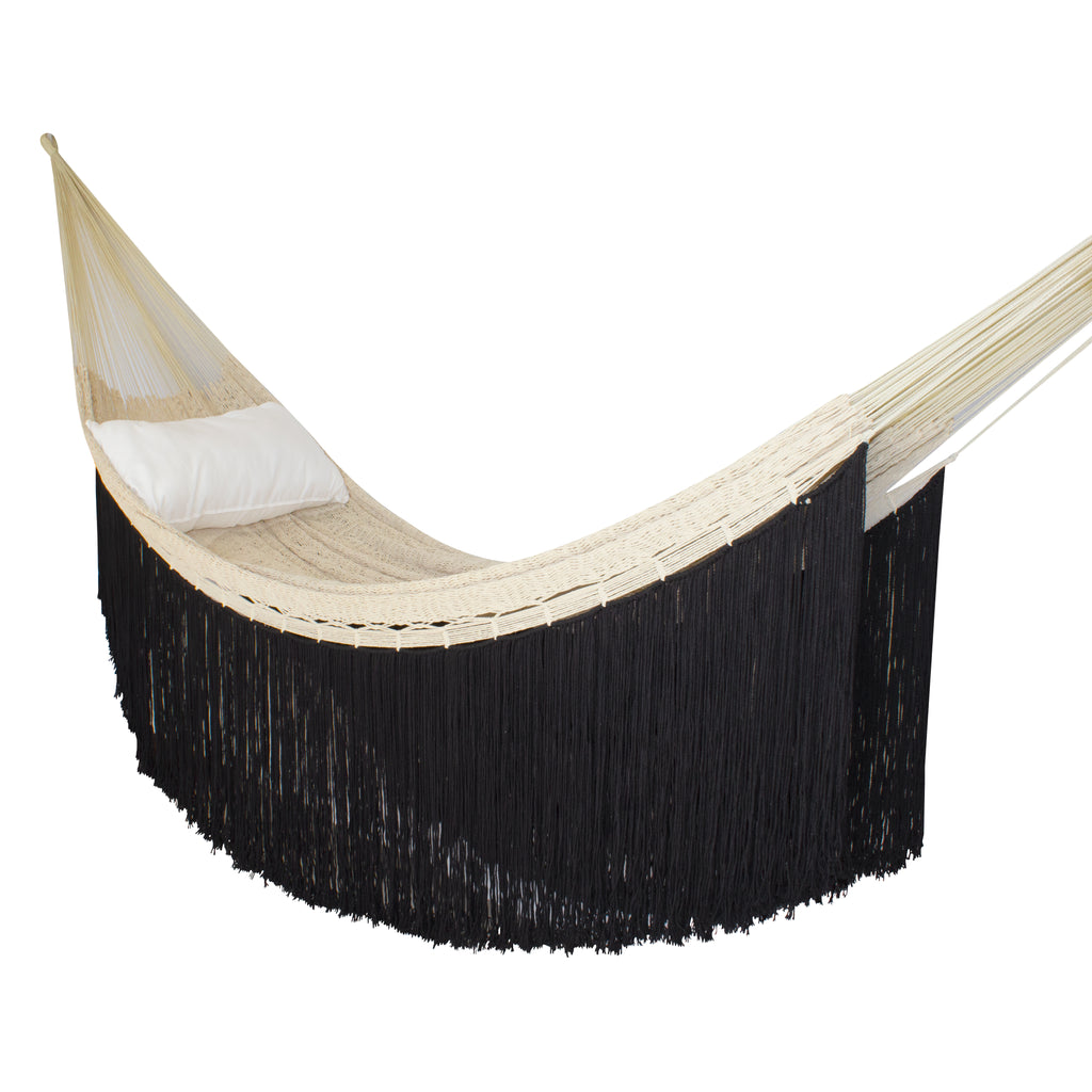 Hamaca Lianas Natural de Flecos Negros Estándar