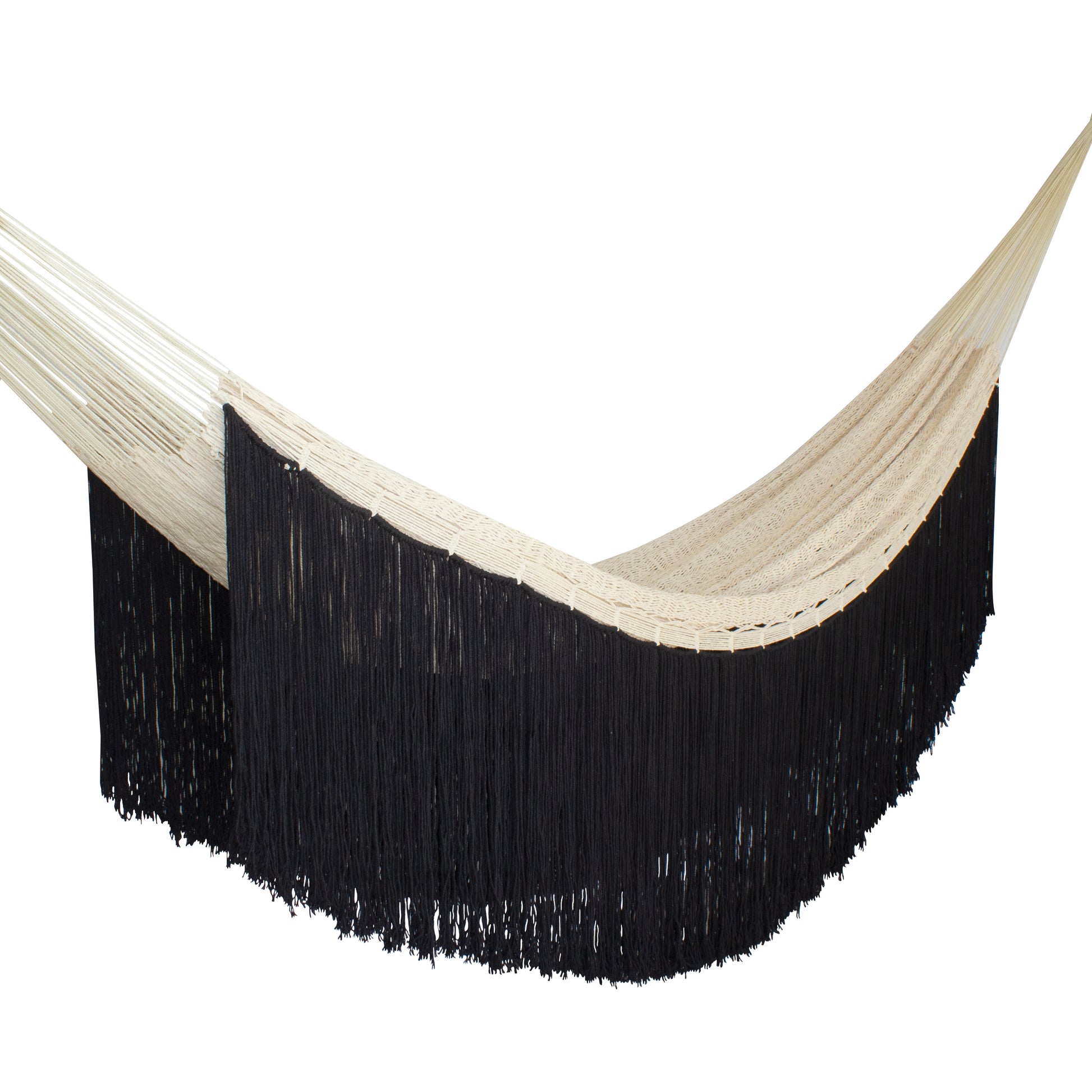 Hamaca Lianas Natural de Flecos Negros Estándar