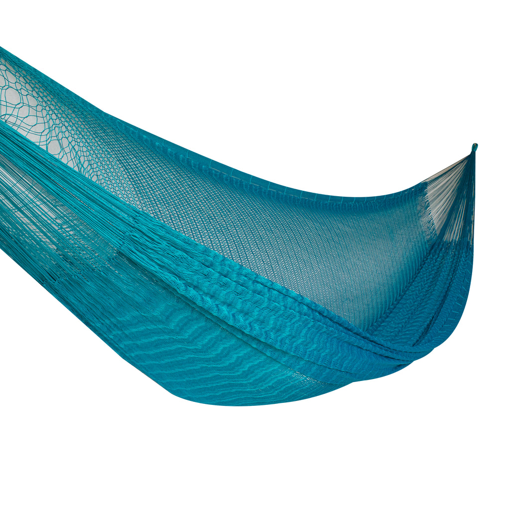 Hamaca Tradicional Matrimonial de Nylon Turquesa