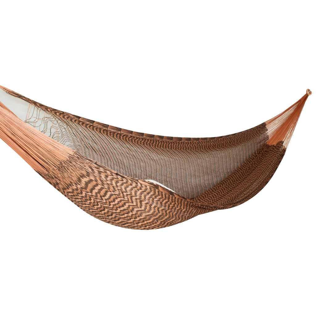 Hamaca Tradicional de Nylon King Size Café/Rosa