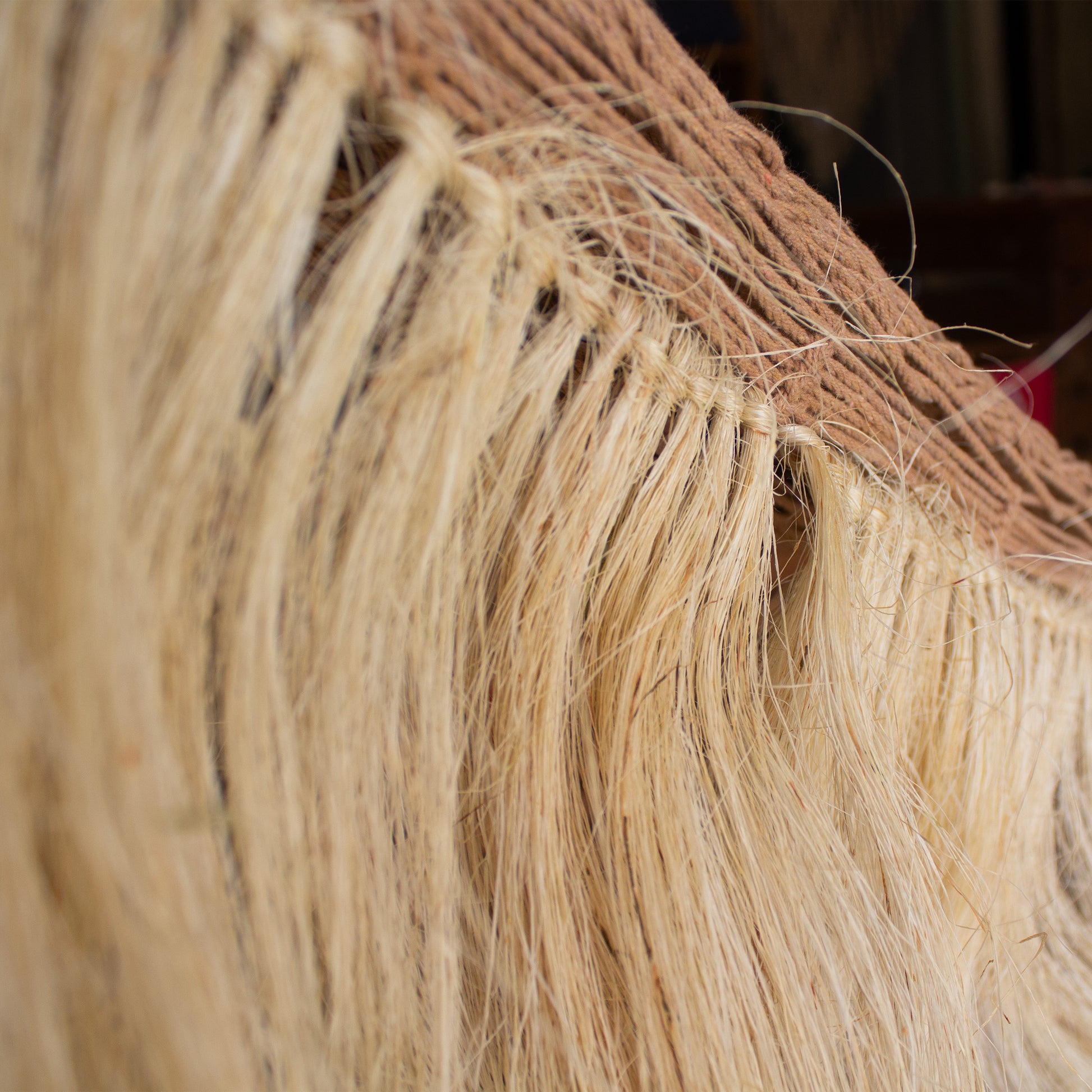 Hamaca Decorativa Camel con Flecos de Henequén