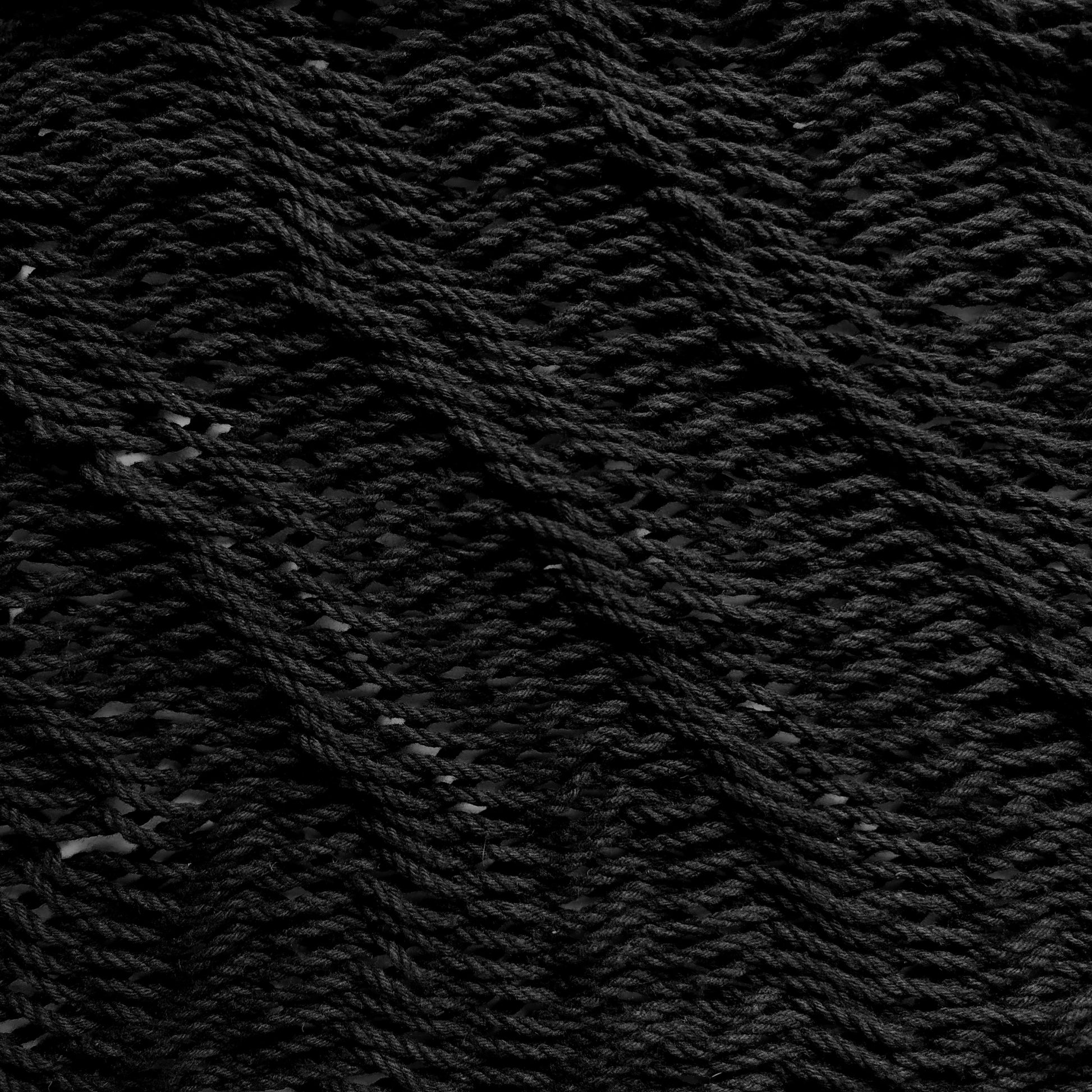 Hamaca Decorativa Negra con Flecos de Henequén