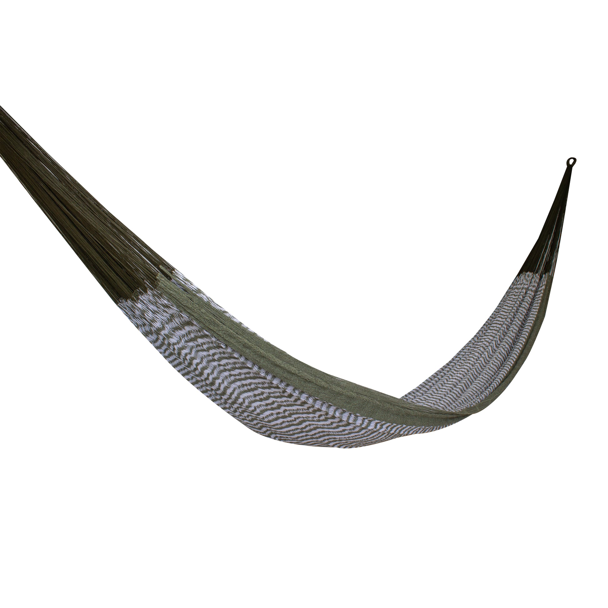 Hamaca Tradicional Premium King Size Natural - Verde Olivo