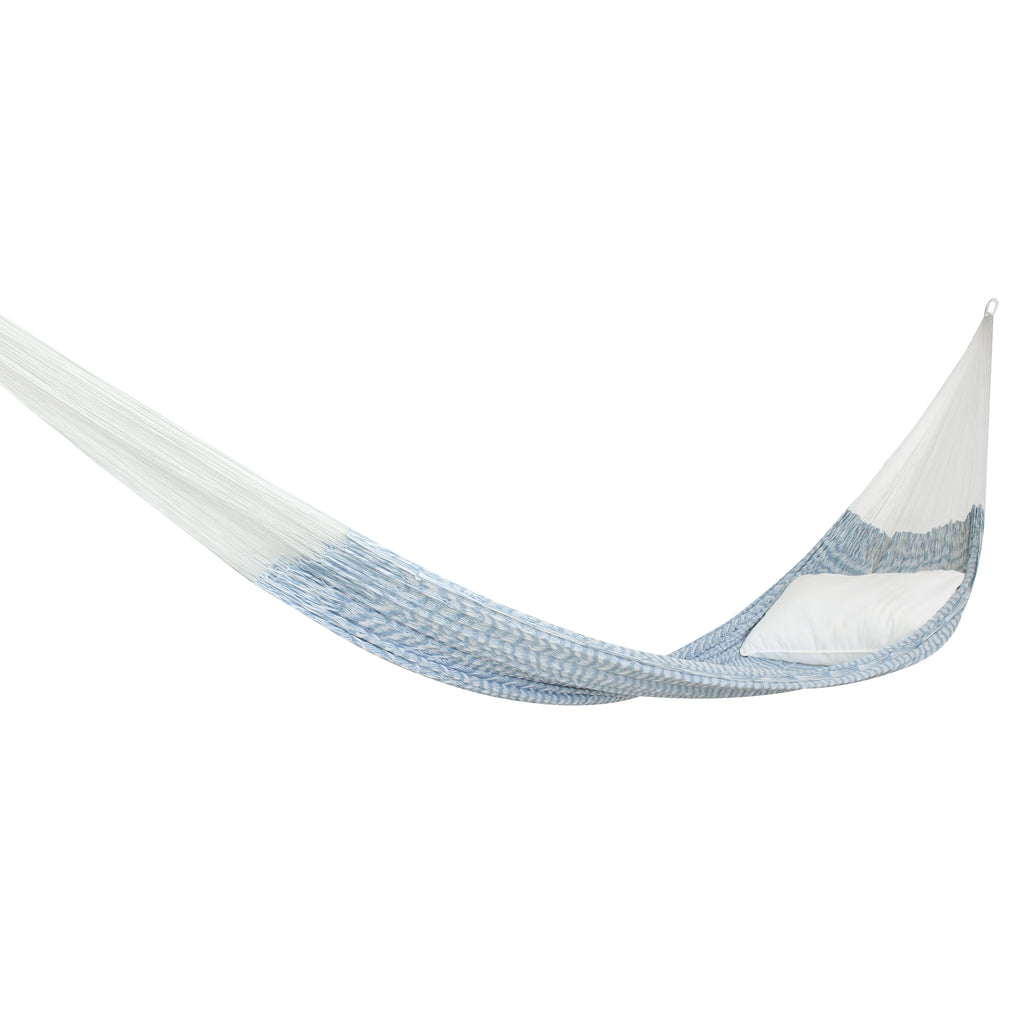 Hamaca Tradicional Premium Matrimonial Blanco-Azul