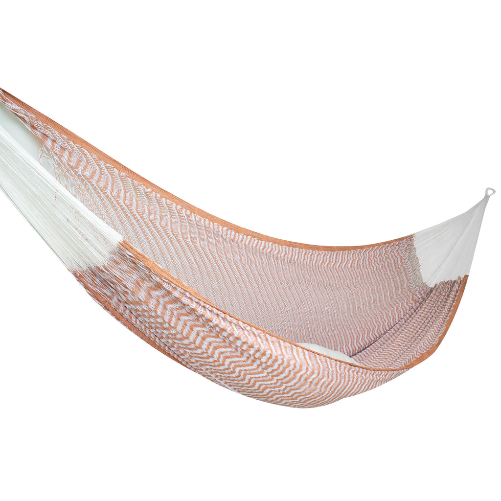 Hamaca Tradicional Premium Matrimonial Naranja/Blanco