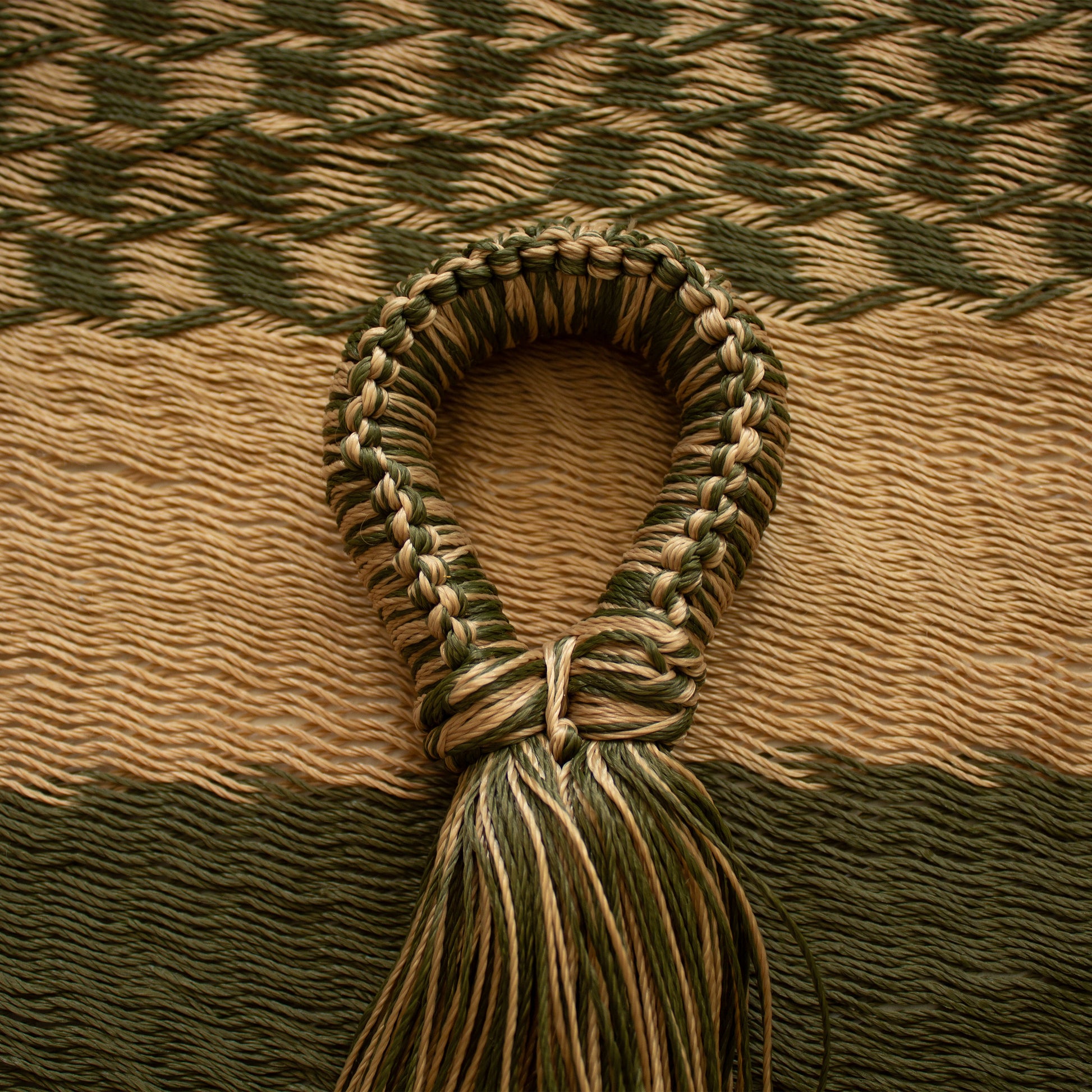 Hamaca Doble Tejido Nylon Matrimonial Bronce-Verde