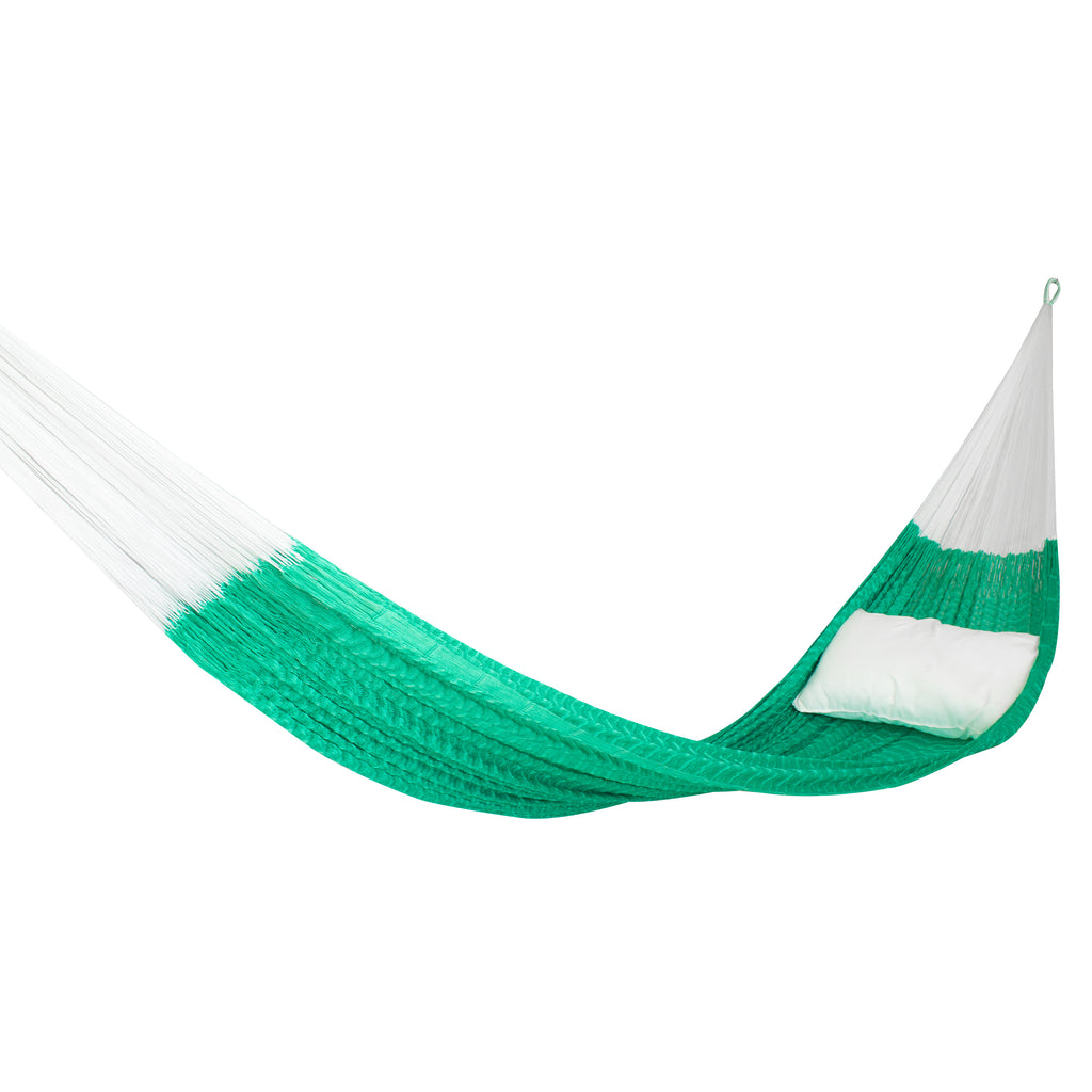 Hamaca Tradicional de Nylon King Size Aqua/Aguamarina