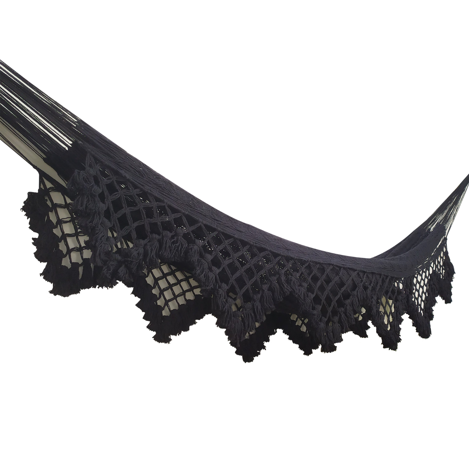Hamaca Marquesa con Macramé Negra Estándar