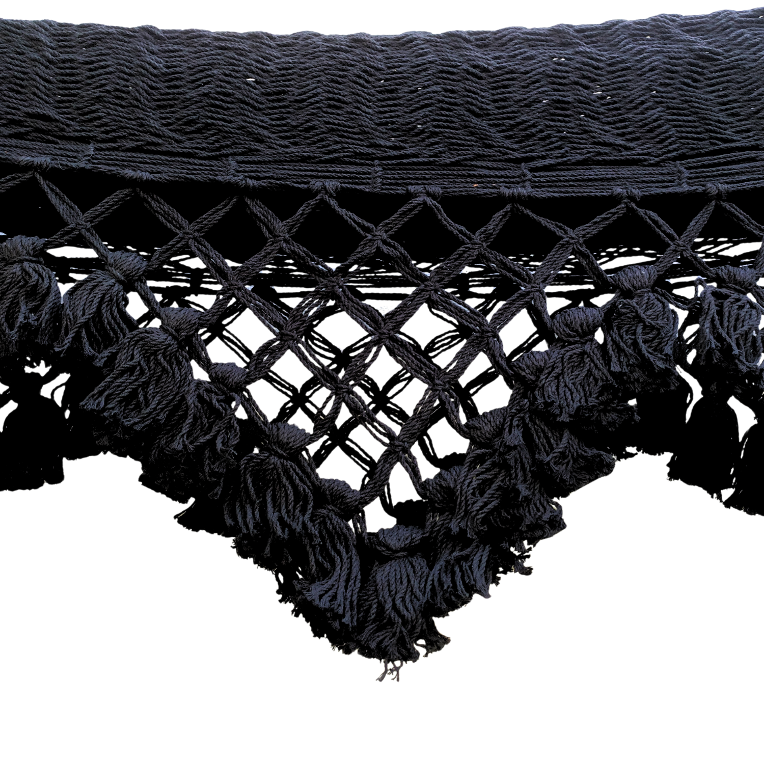 Hamaca Marquesa con Macramé Negra Estándar