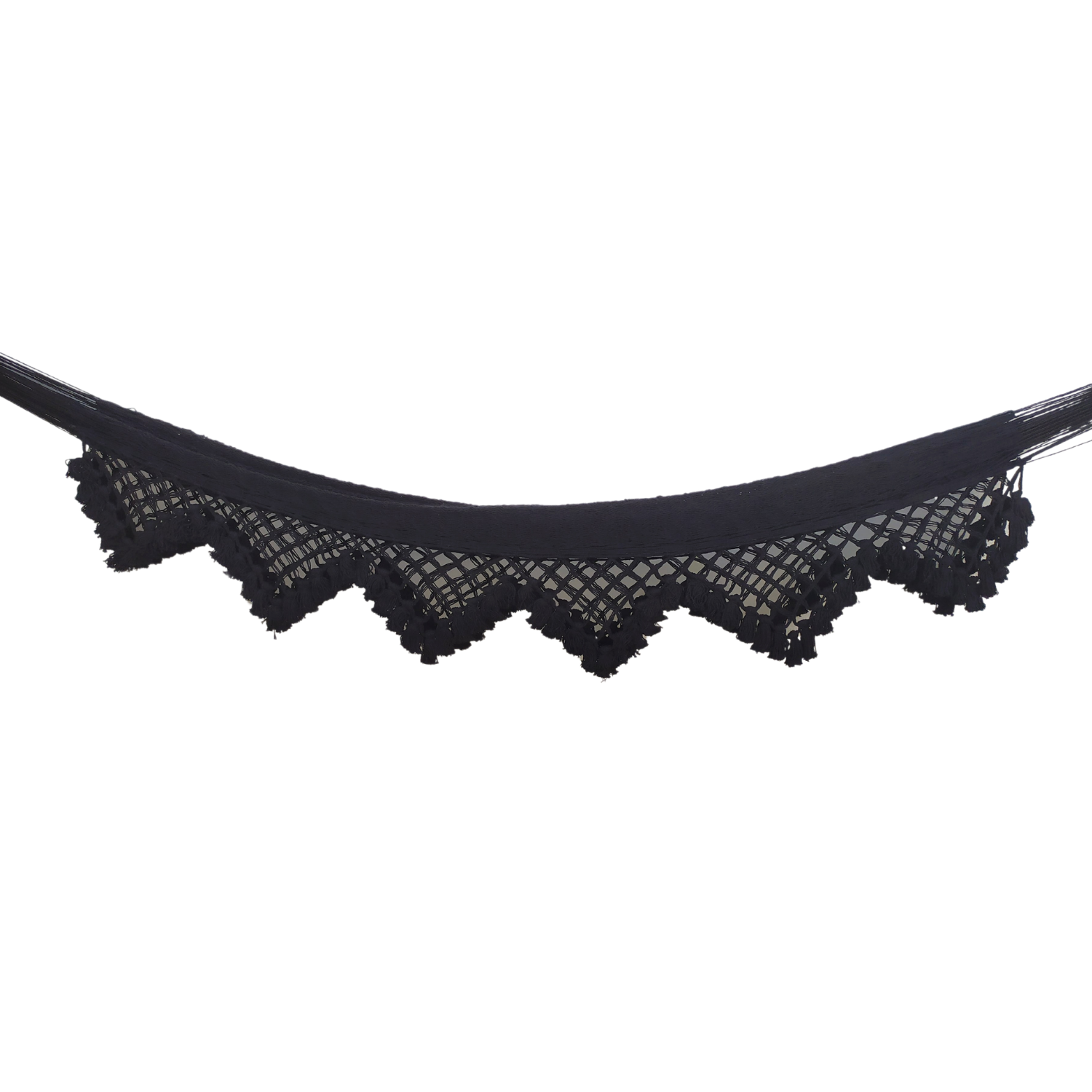 Hamaca Marquesa con Macramé Negra Estándar