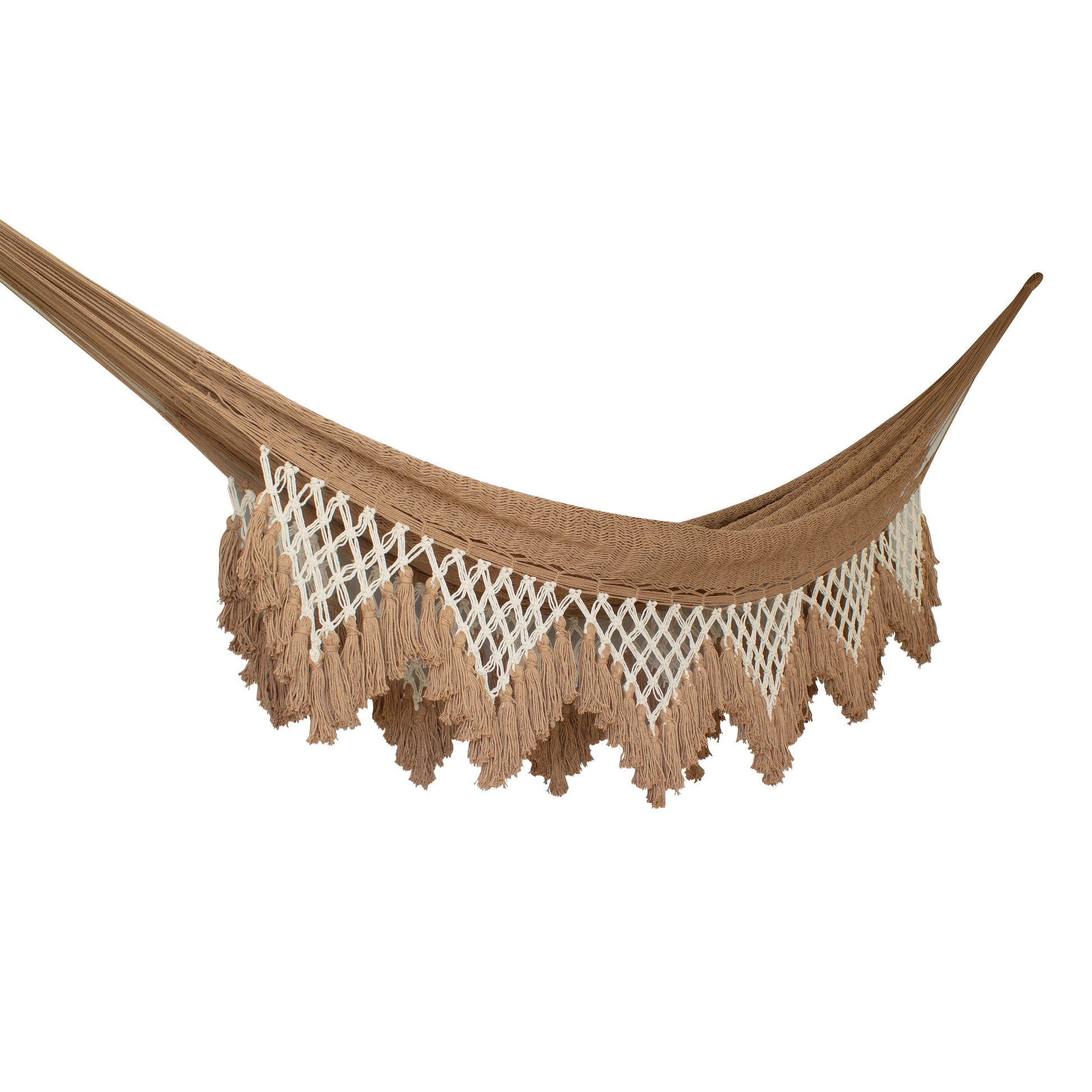 Hamaca Marquesa con Macramé Camel-Natural