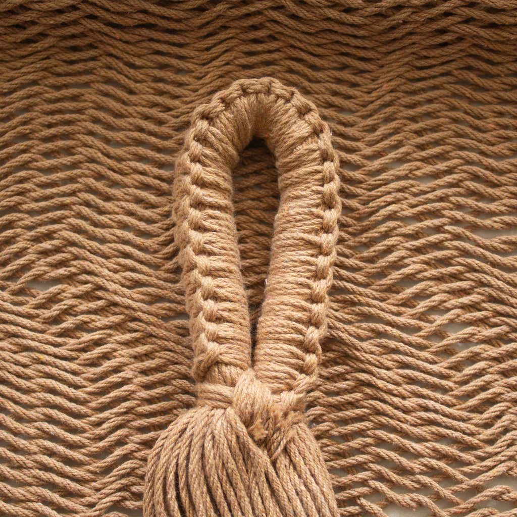 Hamaca Marquesa con Macramé Camel-Natural