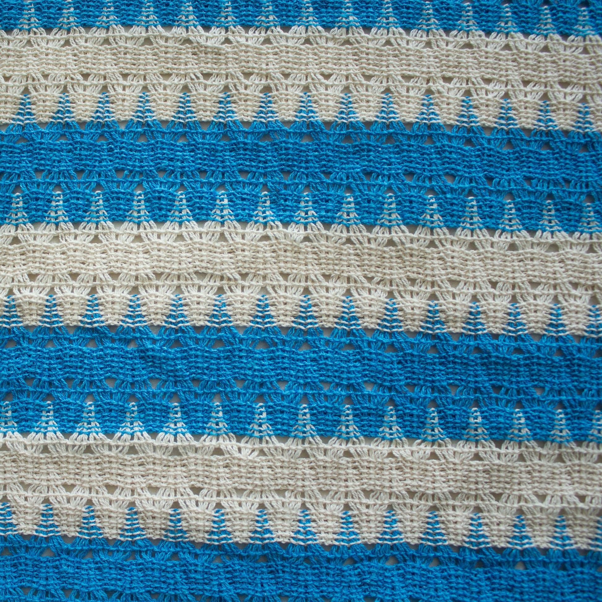 Hamaca de Tela Algodón Azul-Natural Estándar