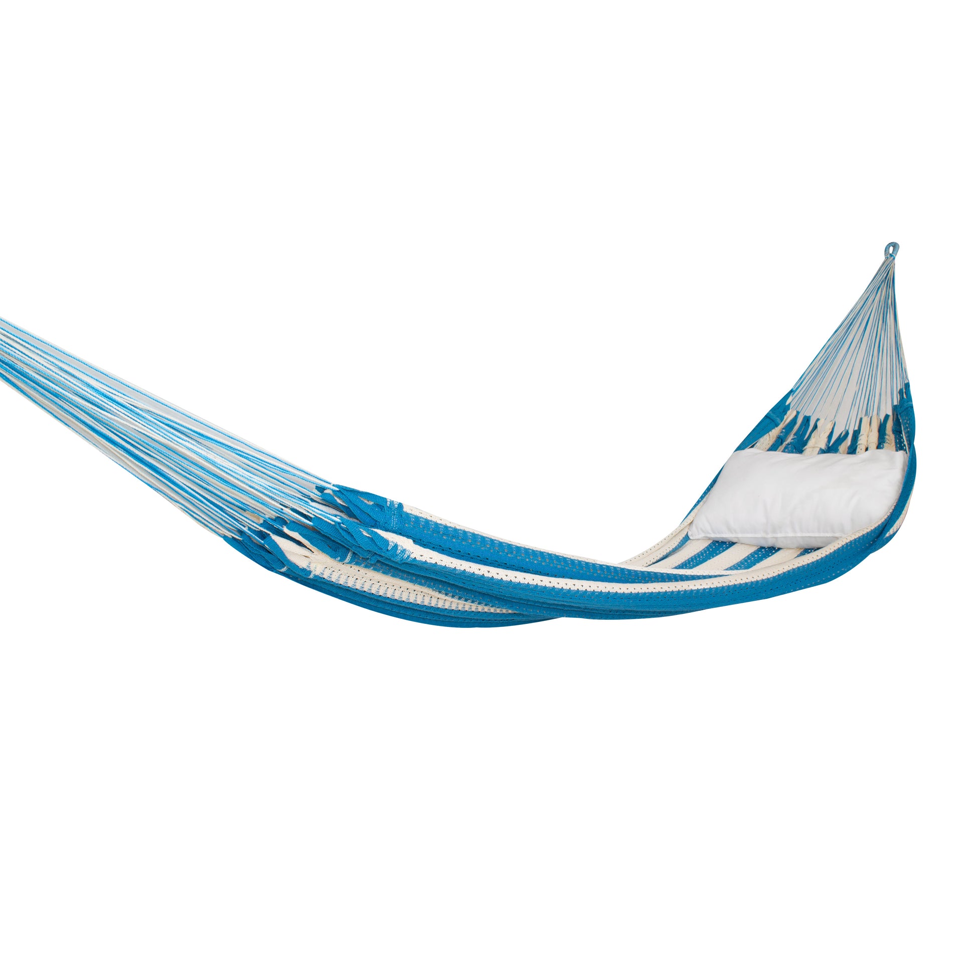 Hamaca de Tela Algodón Turquesa - Natural Chica