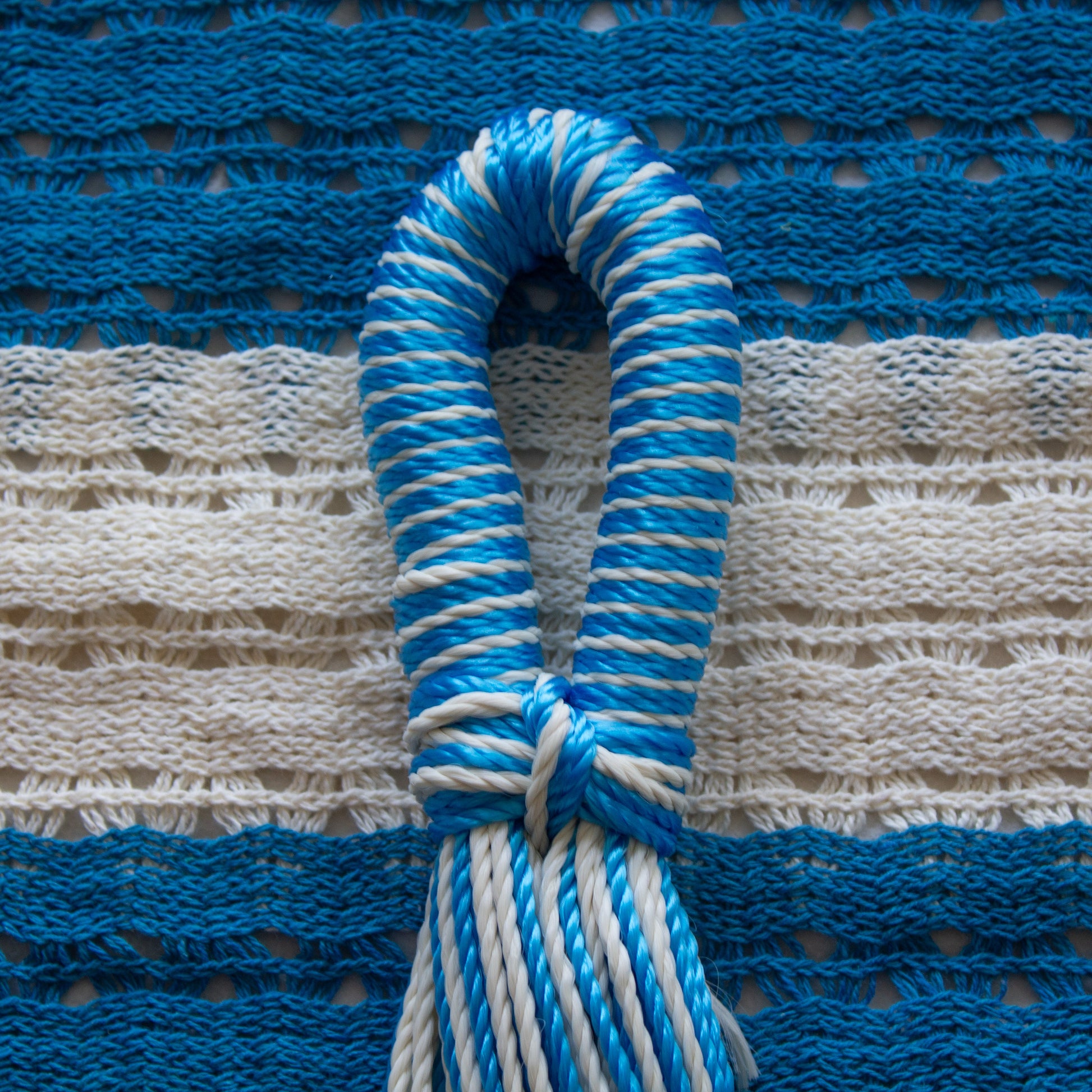 Hamaca de Tela Algodón Turquesa - Natural Chica