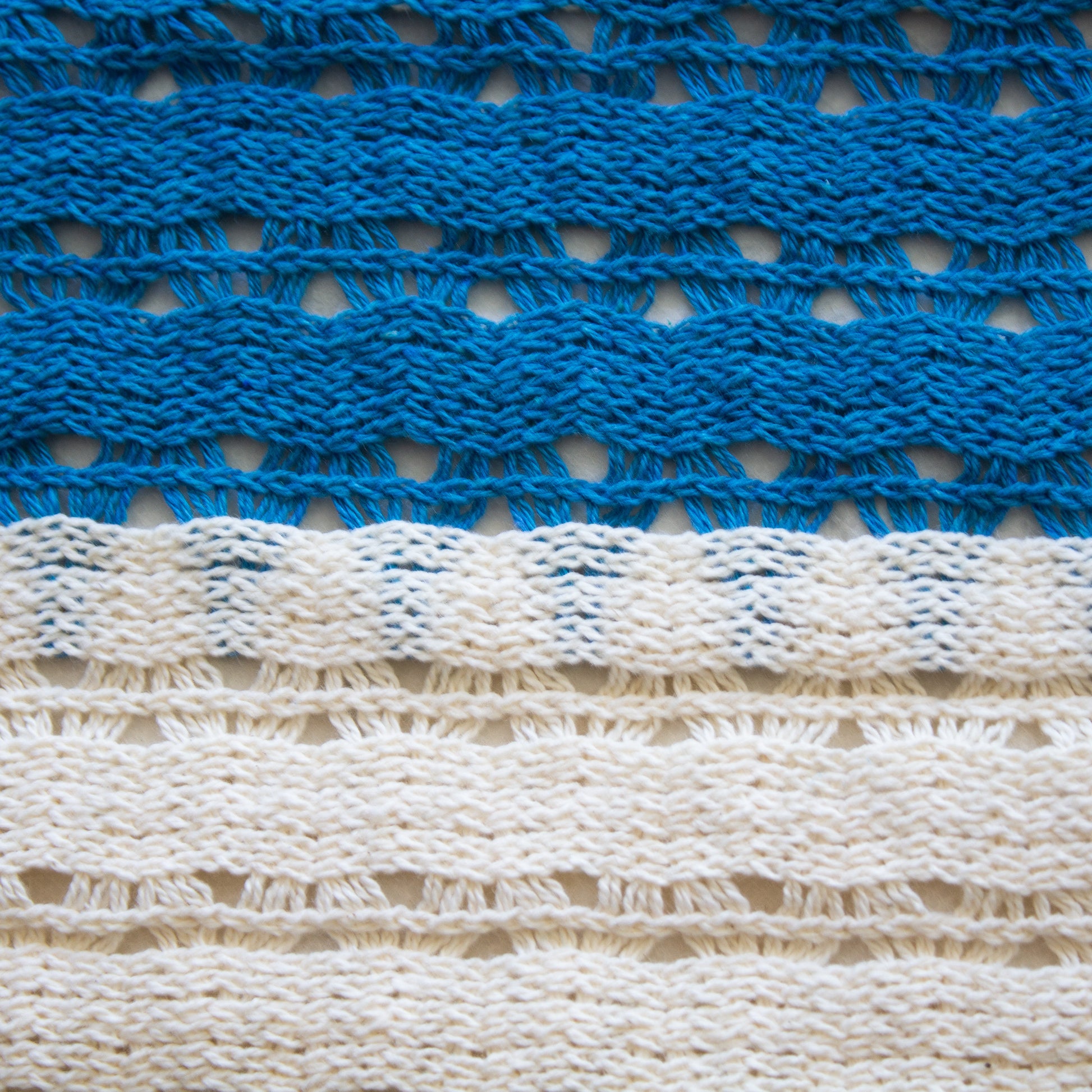 Hamaca de Tela Algodón Turquesa - Natural Chica