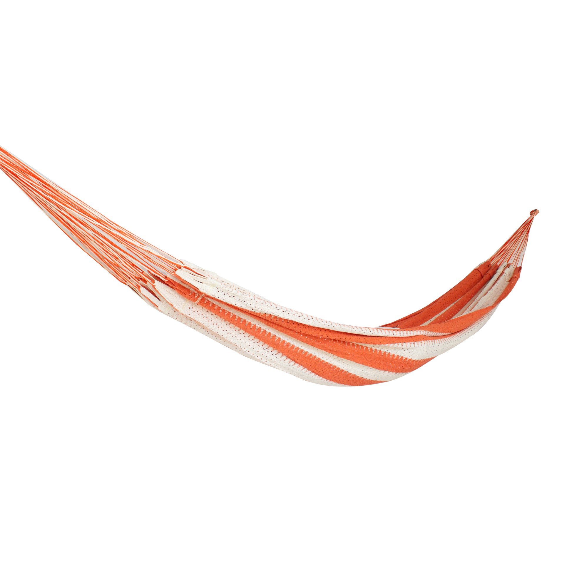 Hamaca de Tela Algodón Naranja/Natural Chica