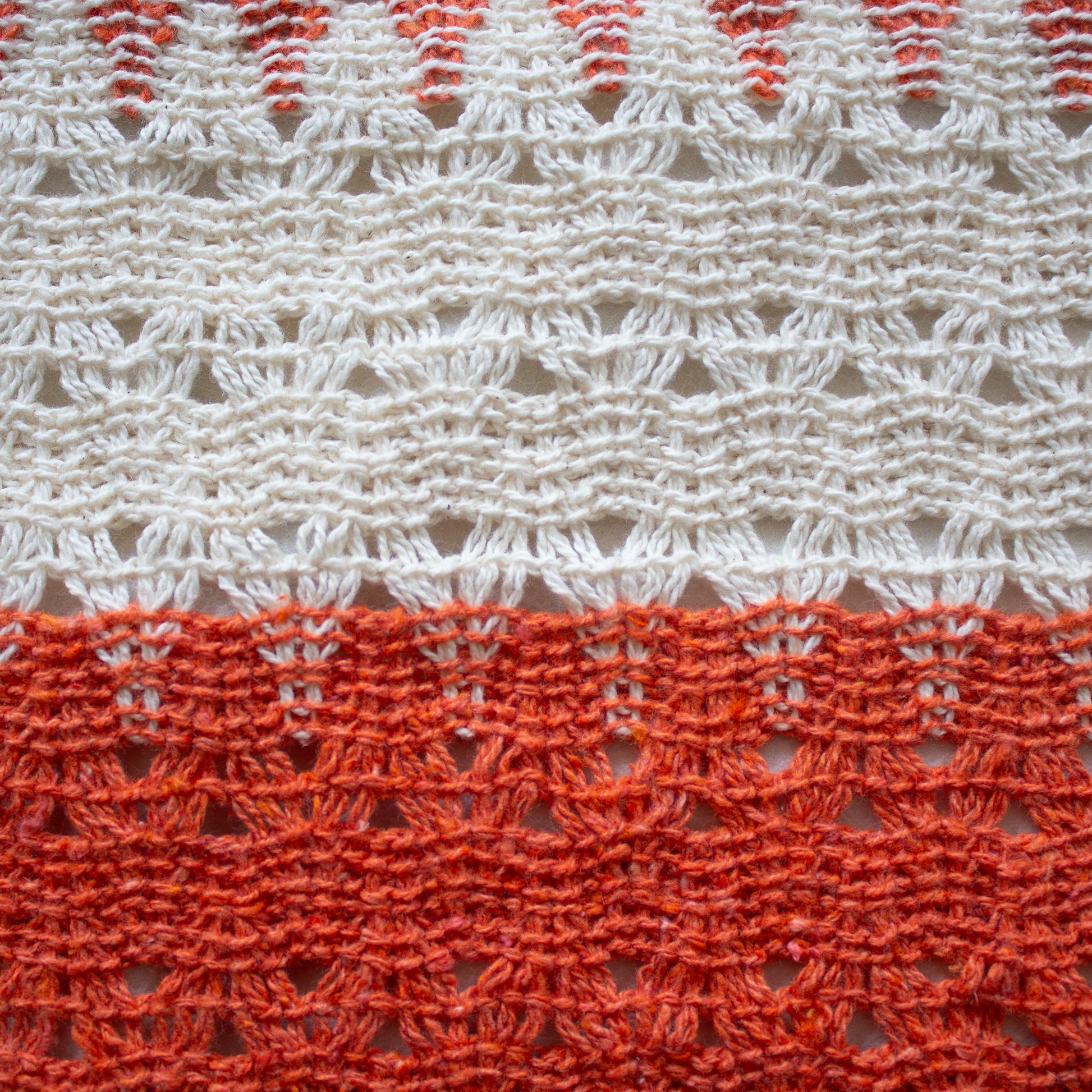 Hamaca de Tela Algodón Naranja/Natural Chica