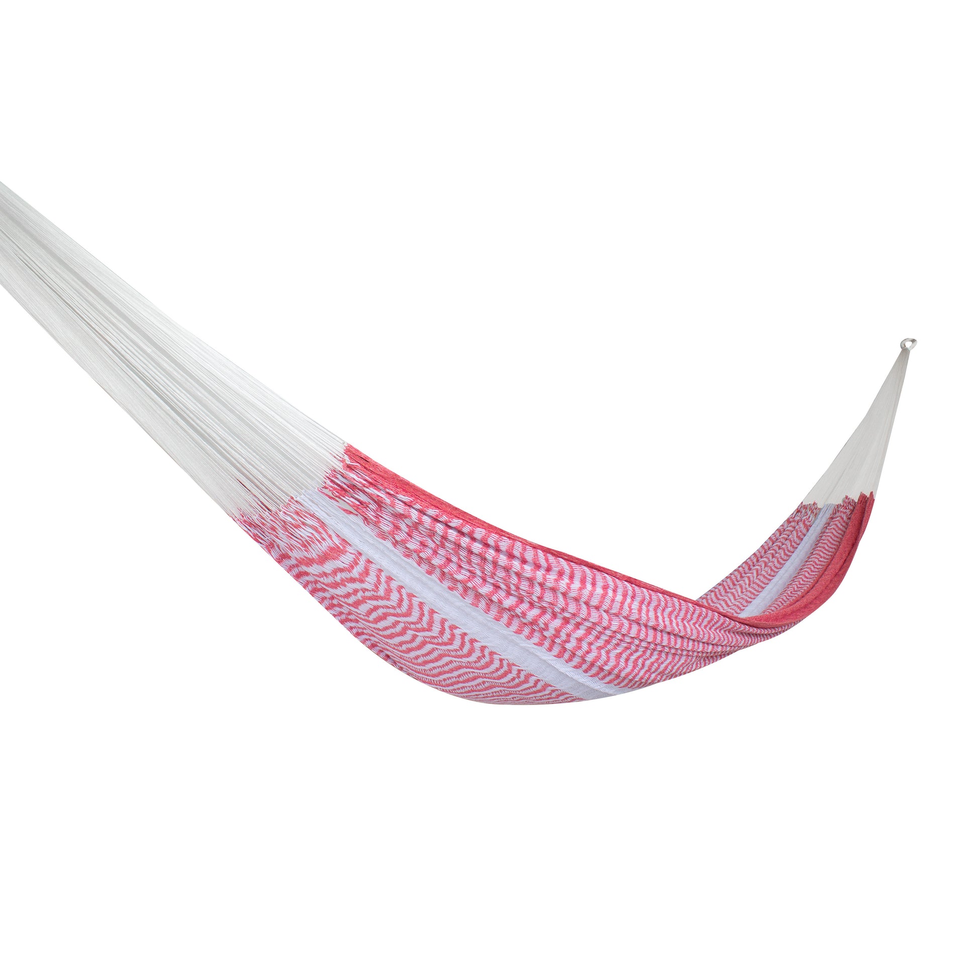 Hamaca Tradicional Algodón Premium King Size Rosa/ Blanco