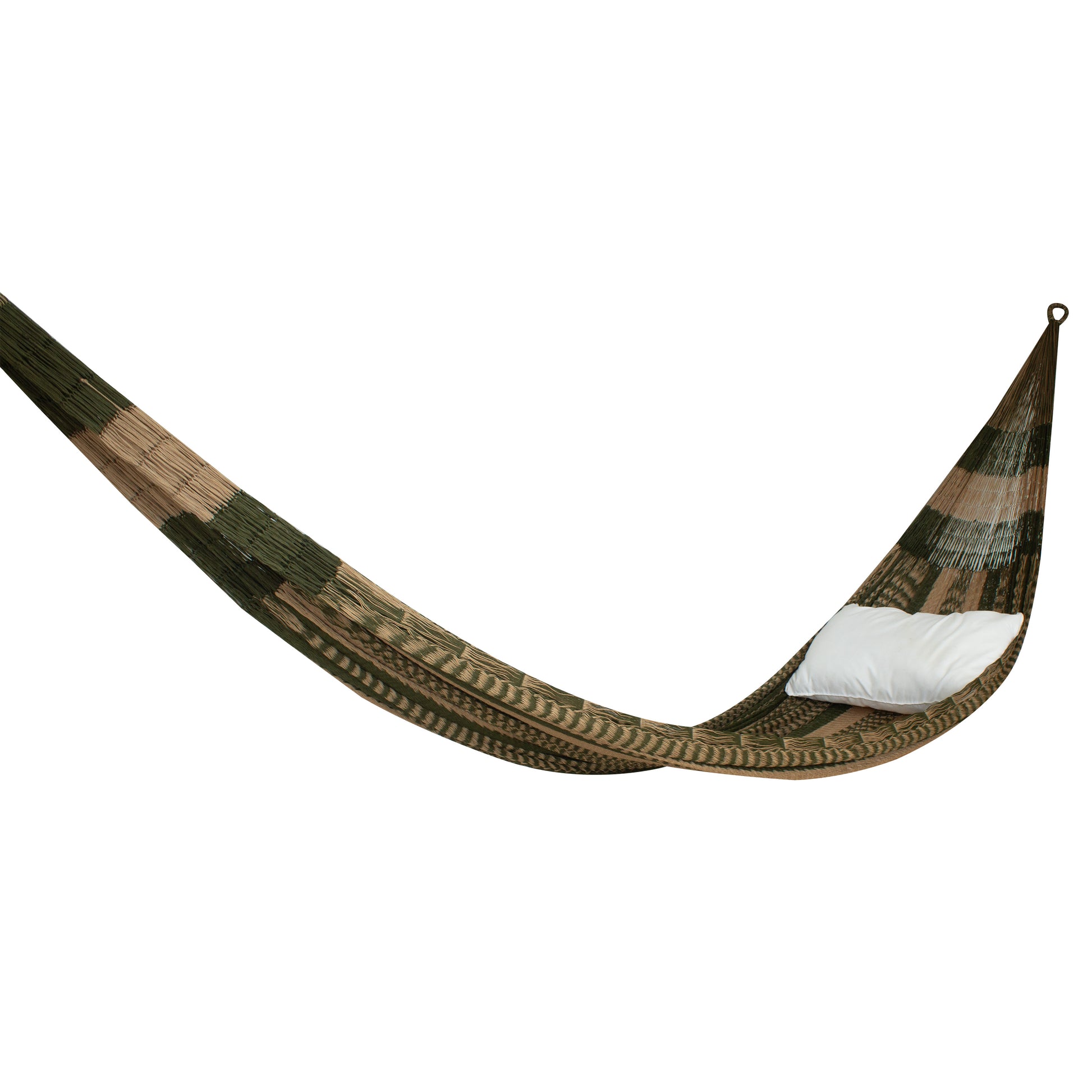 Hamaca Doble Tejido Nylon Matrimonial Bronce-Verde