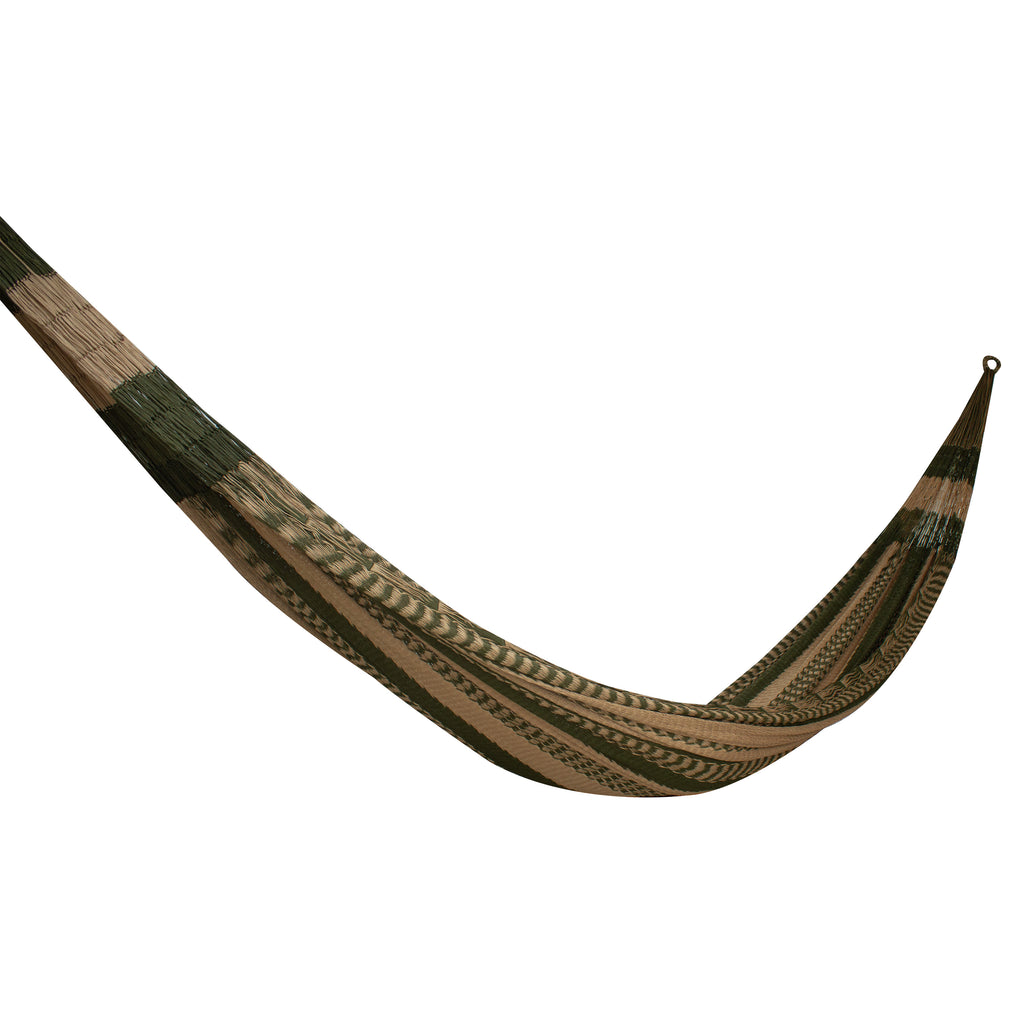 Hamaca Doble Tejido Nylon Matrimonial Bronce-Verde