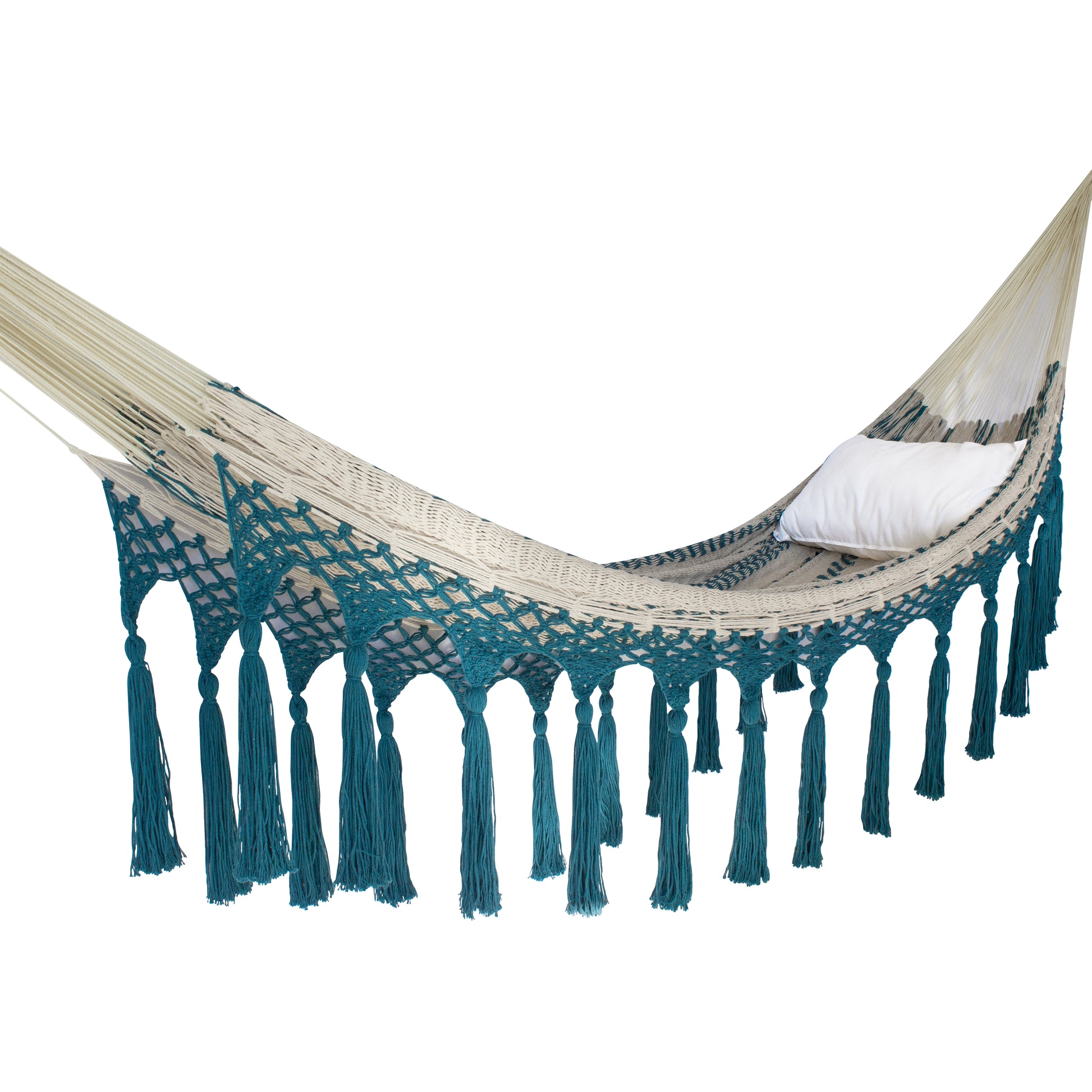 Hamaca Candil Turquesa- Natural Estándar