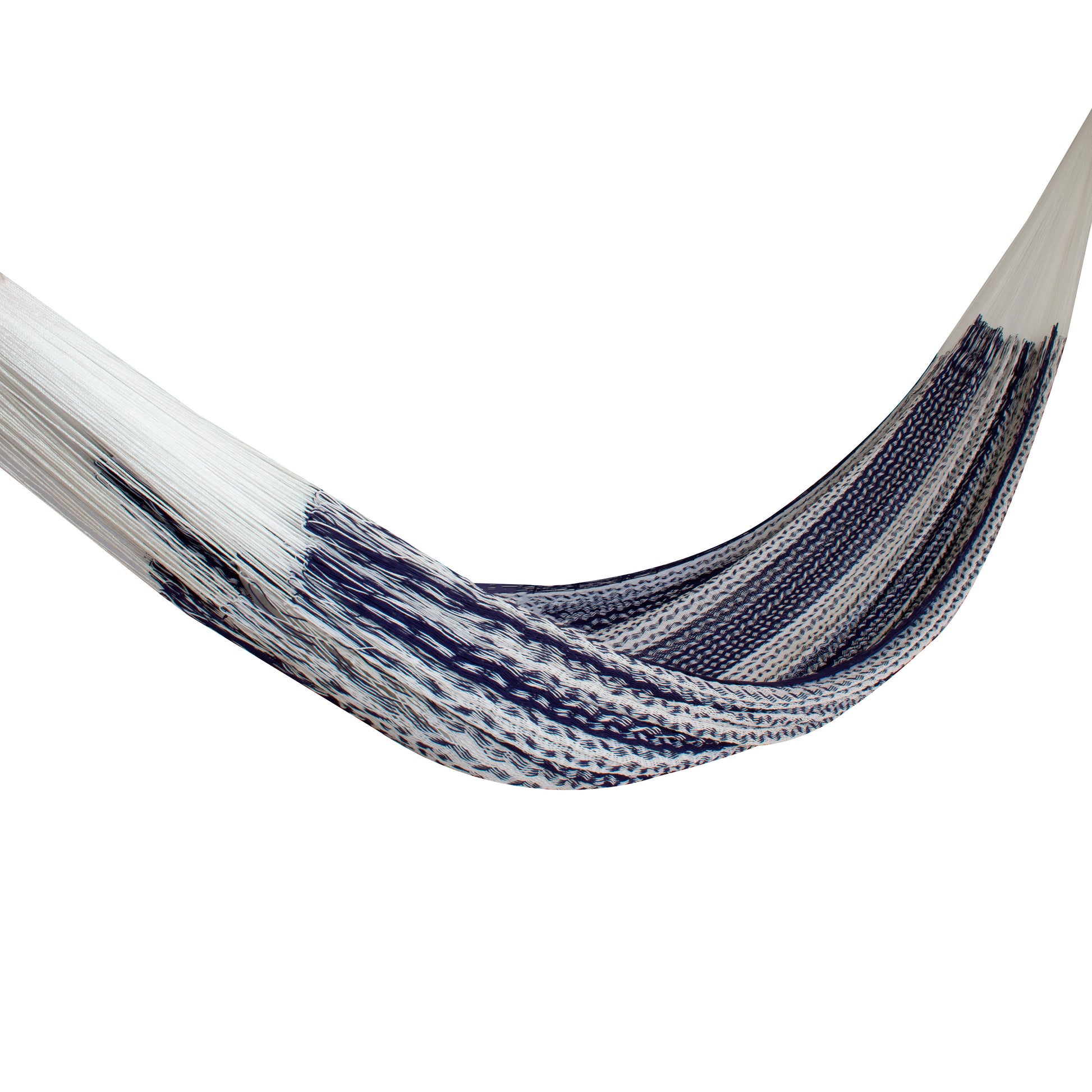 Hamaca Tradicional de Algodón Azul marino-Blanco King Size