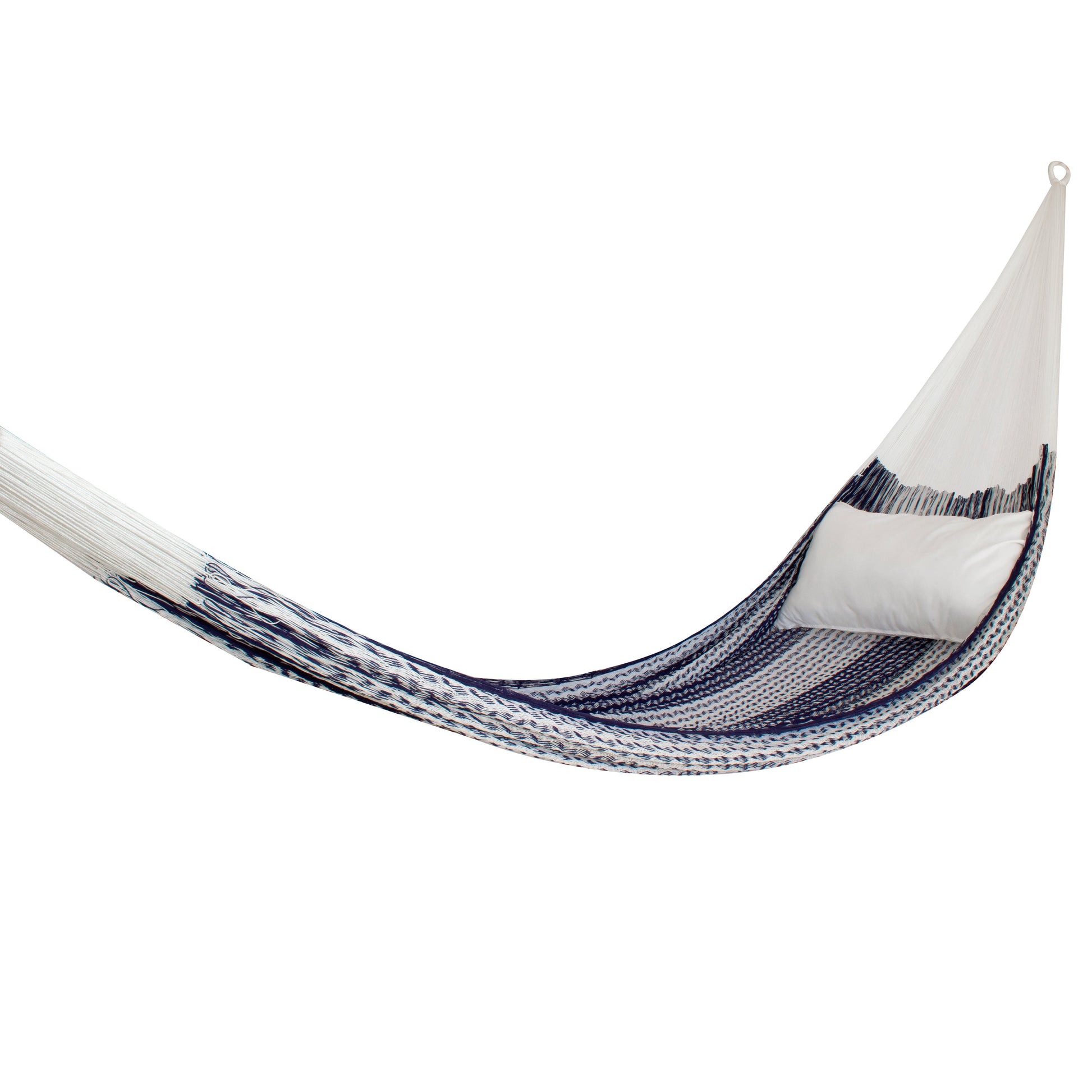 Hamaca Tradicional de Algodón Azul marino-Blanco King Size