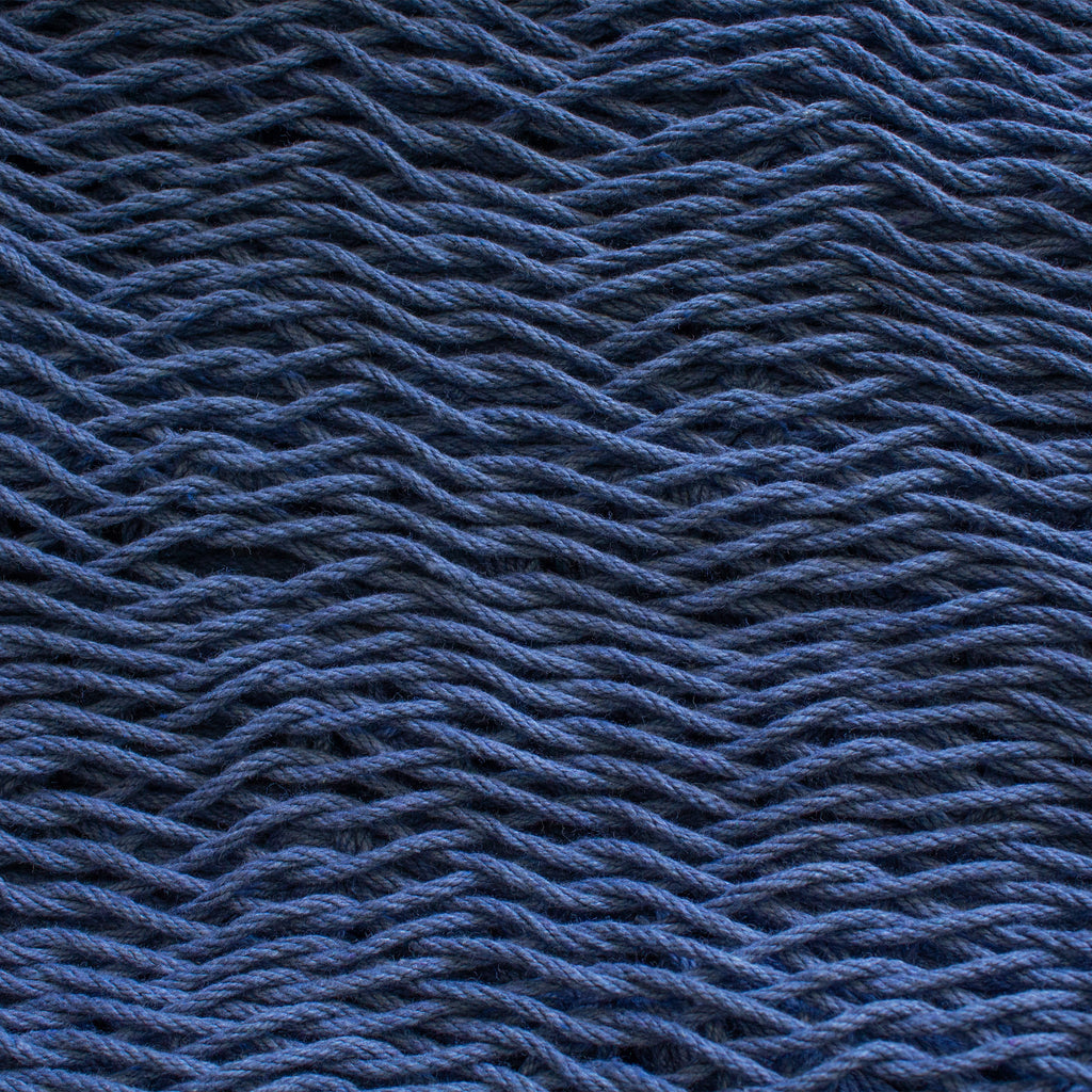 Hamaca Marquesa con Macramé Azul Grisáceo Estándar