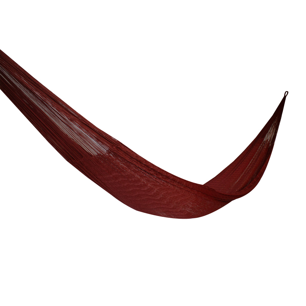 Hamaca Tradicional Matrimonial de Nylon Rojo Vino