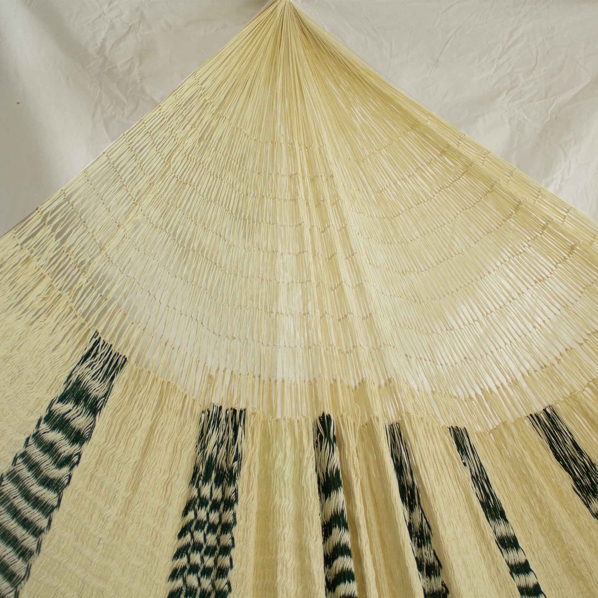 Hamaca Doble Tejido Nylon Matrimonial Natural- Verde