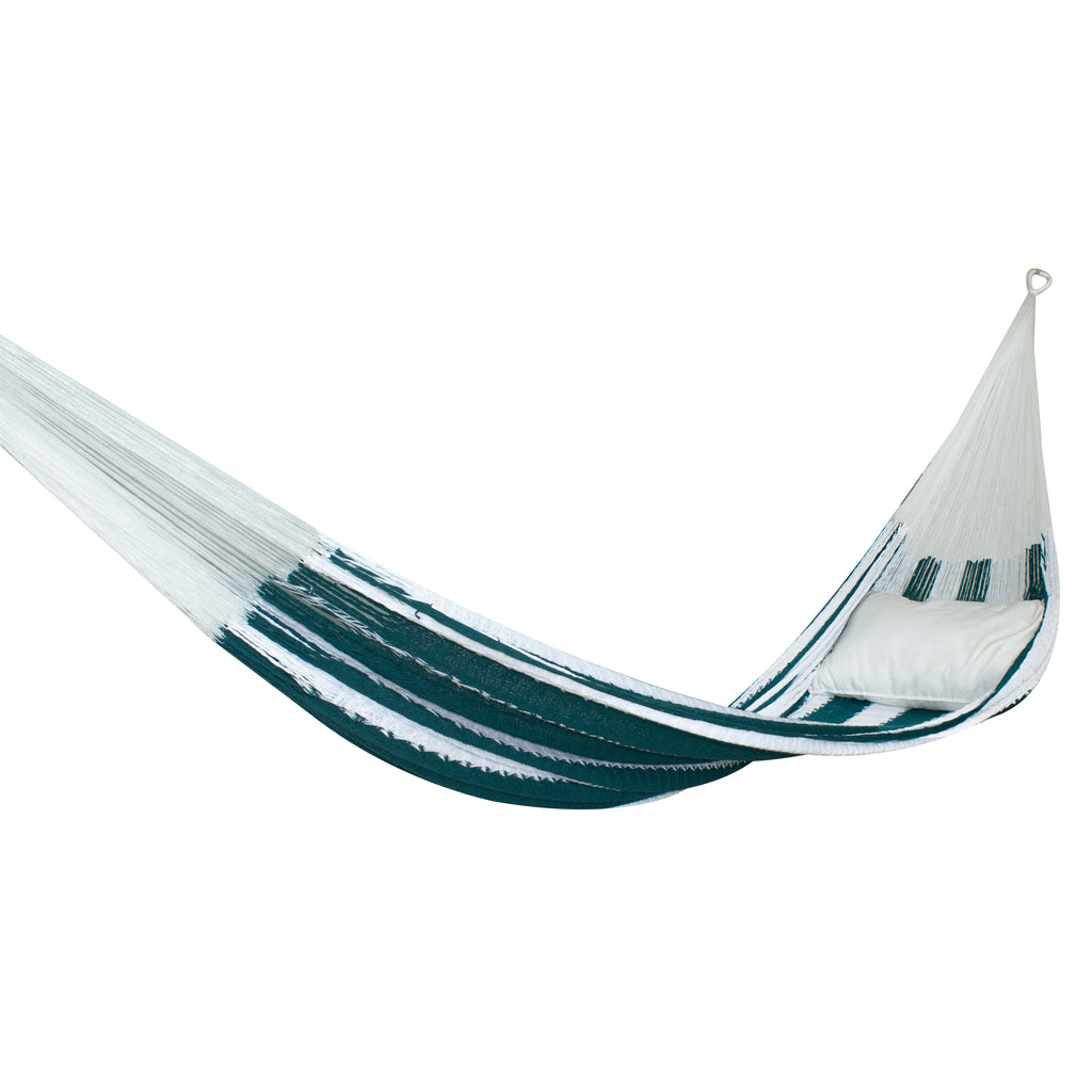 Hamaca Tradicional Premium King Size Blanco-Verde