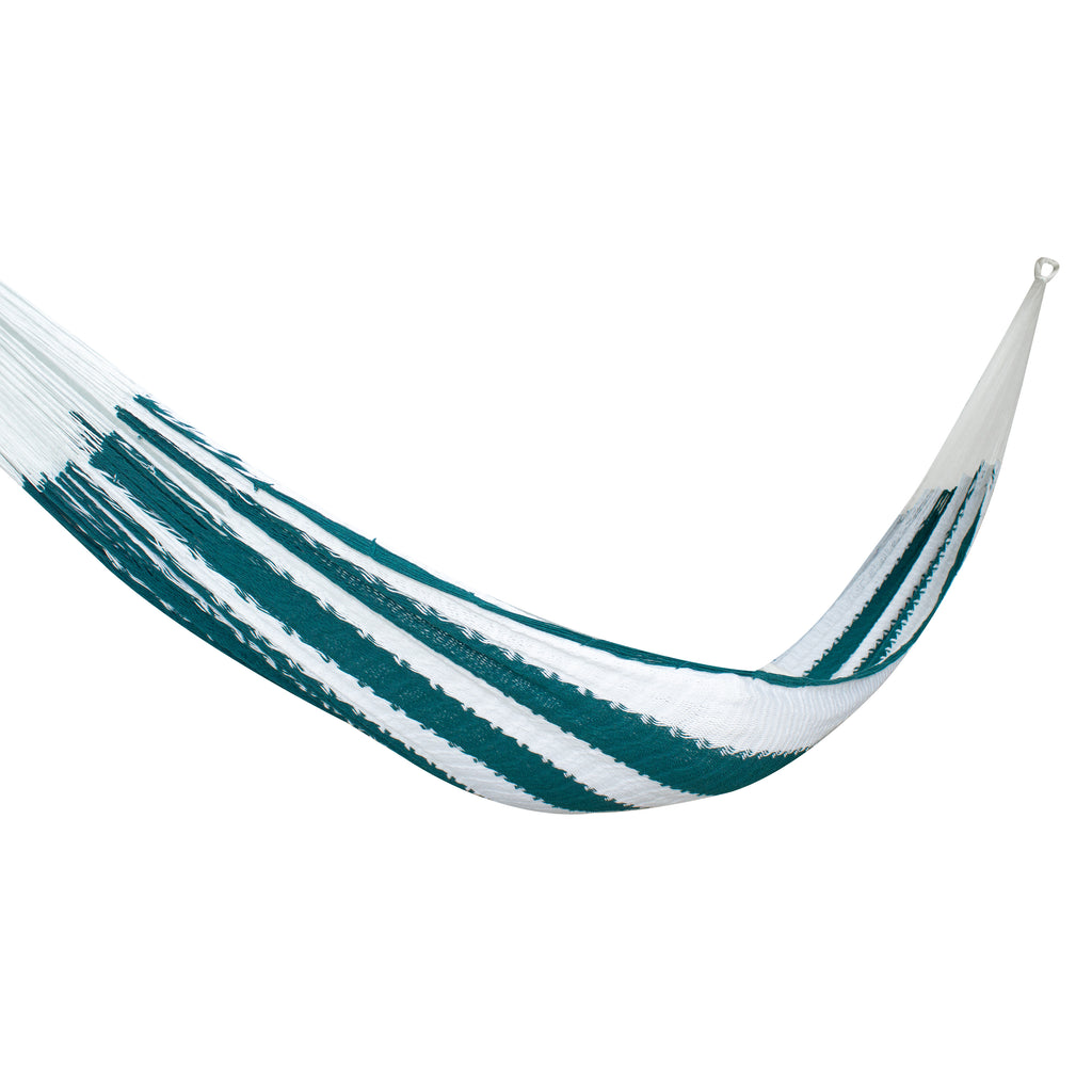 Hamaca Tradicional Premium King Size Blanco-Verde