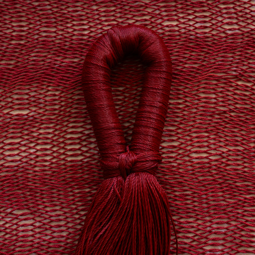 Hamaca Tradicional de Algodón Rojo vino King Size