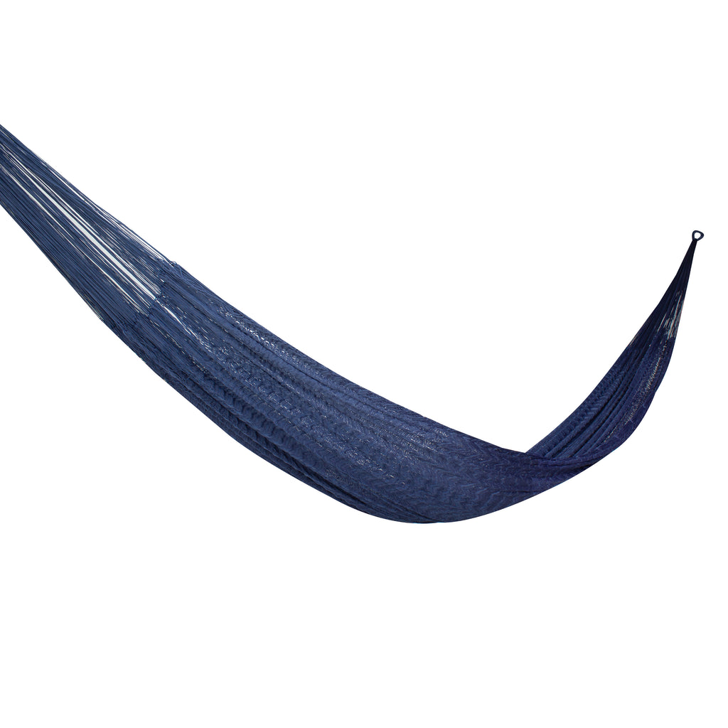 Hamaca Tradicional Matrimonial de Nylon Azul marino